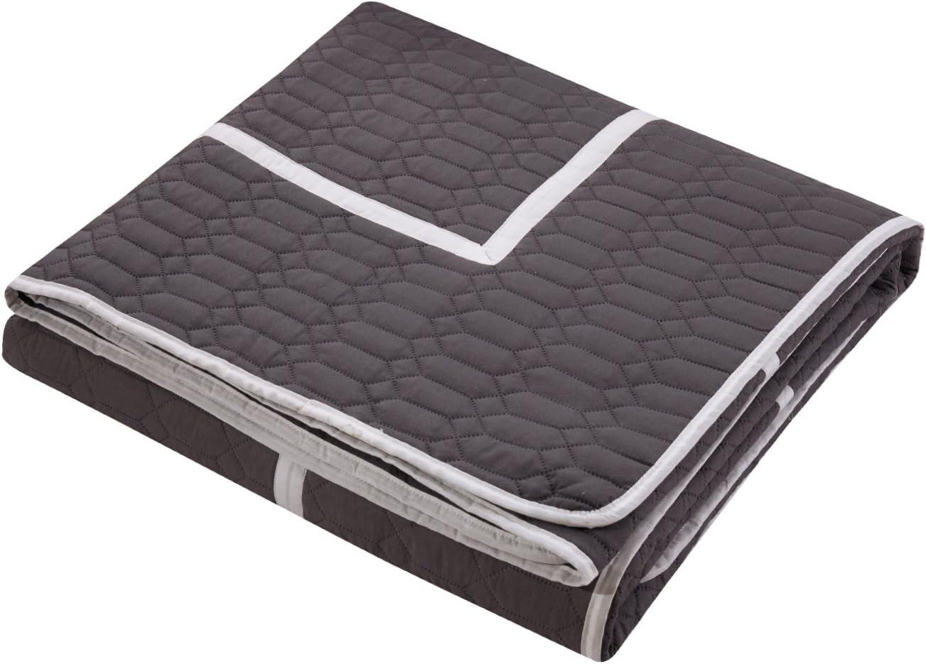 Chic Home 8 Piece Mesa Quilt Cover Set, Queen, Grey
