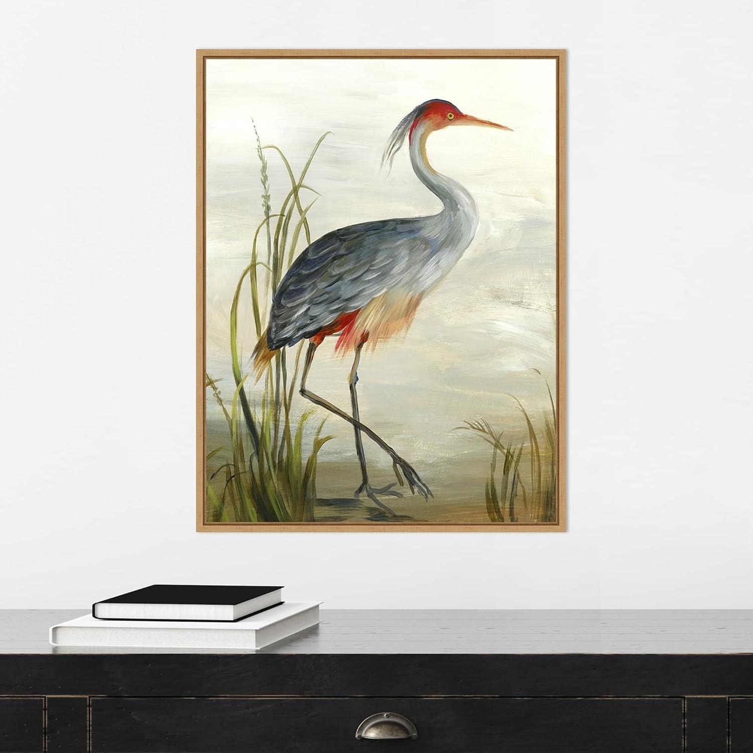 Amanti Art Grey Heron by Aimee Wilson Framed Canvas Wall Art