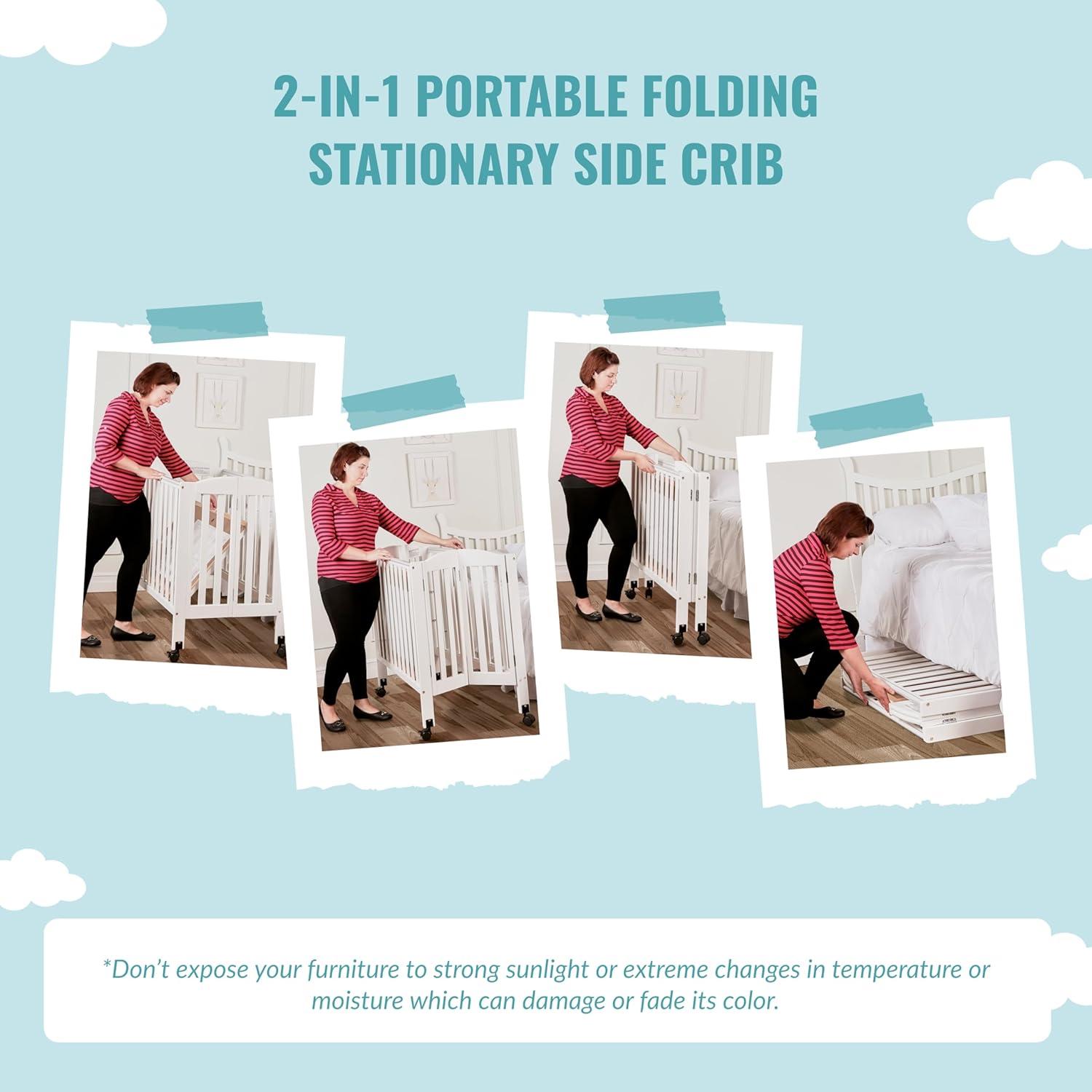 Dream On Me 2-in-1 Folding Portable Crib