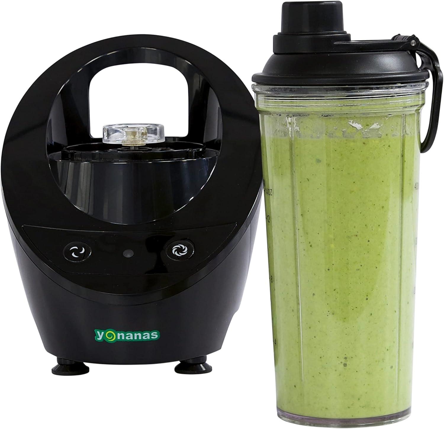Black BPA-Free Corded Electric Single Serve Blender with Stainless Steel Blades