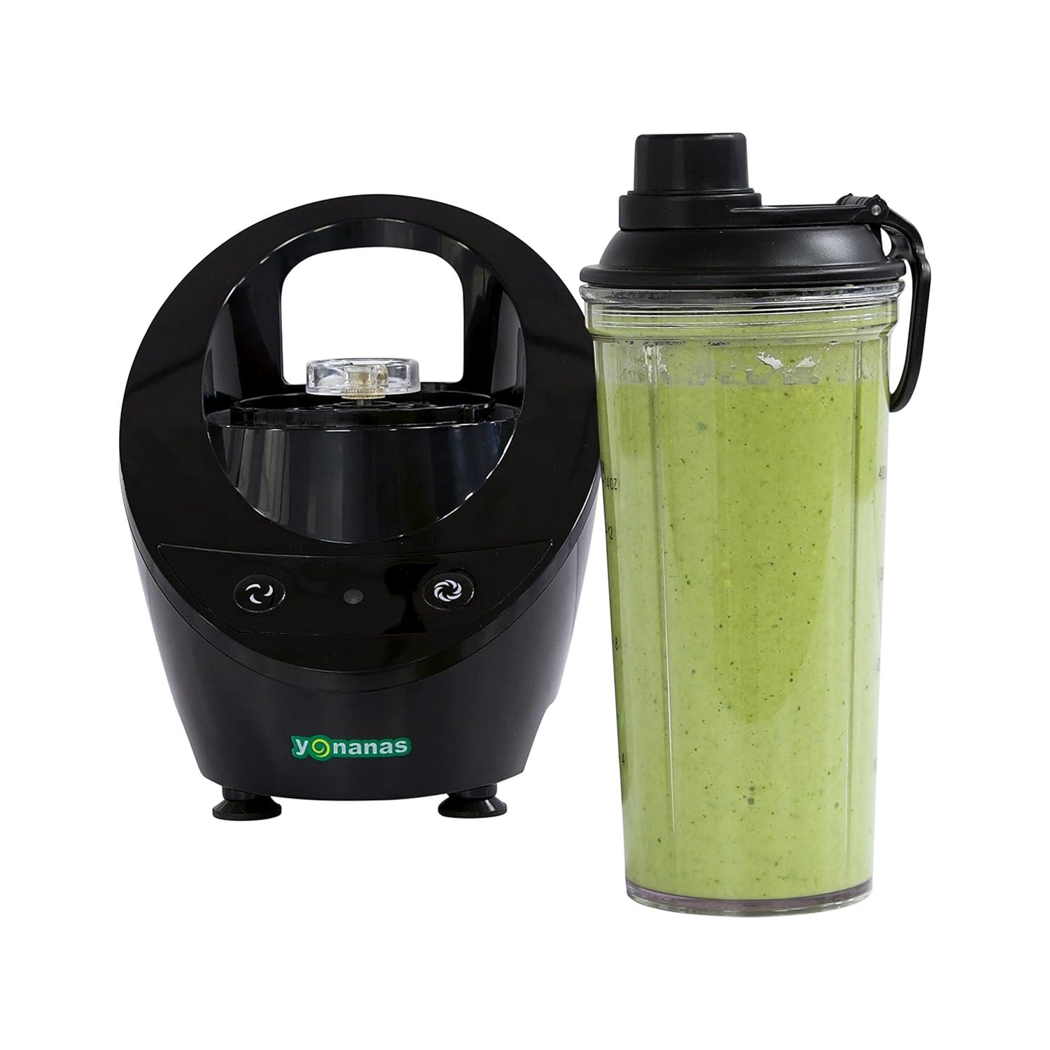 Black BPA-Free Corded Electric Single Serve Blender with Stainless Steel Blades