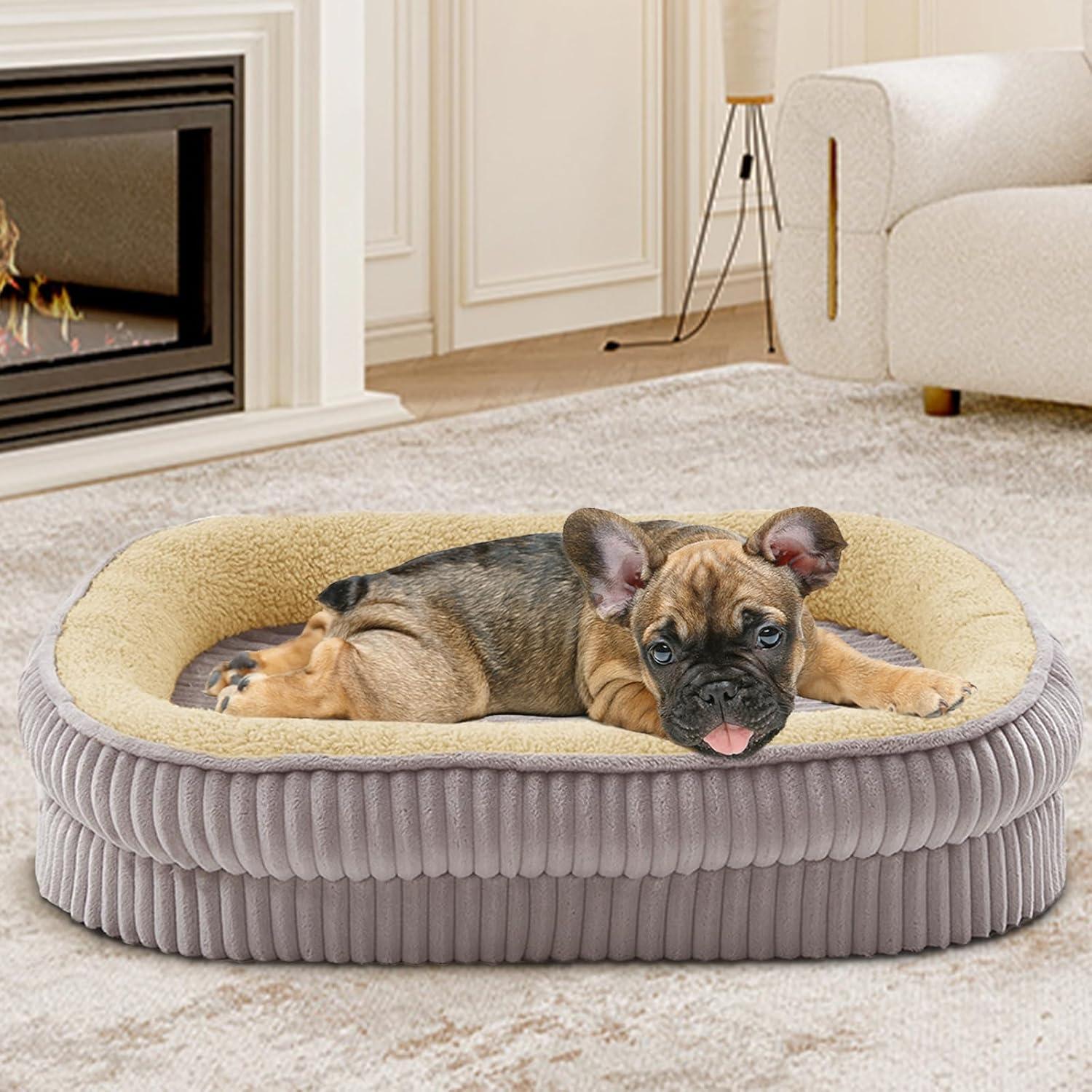 Dog Bed for Dogs Breeds, Dog Sofa Beds,Pet Couch Bed with Four Sided Bolster