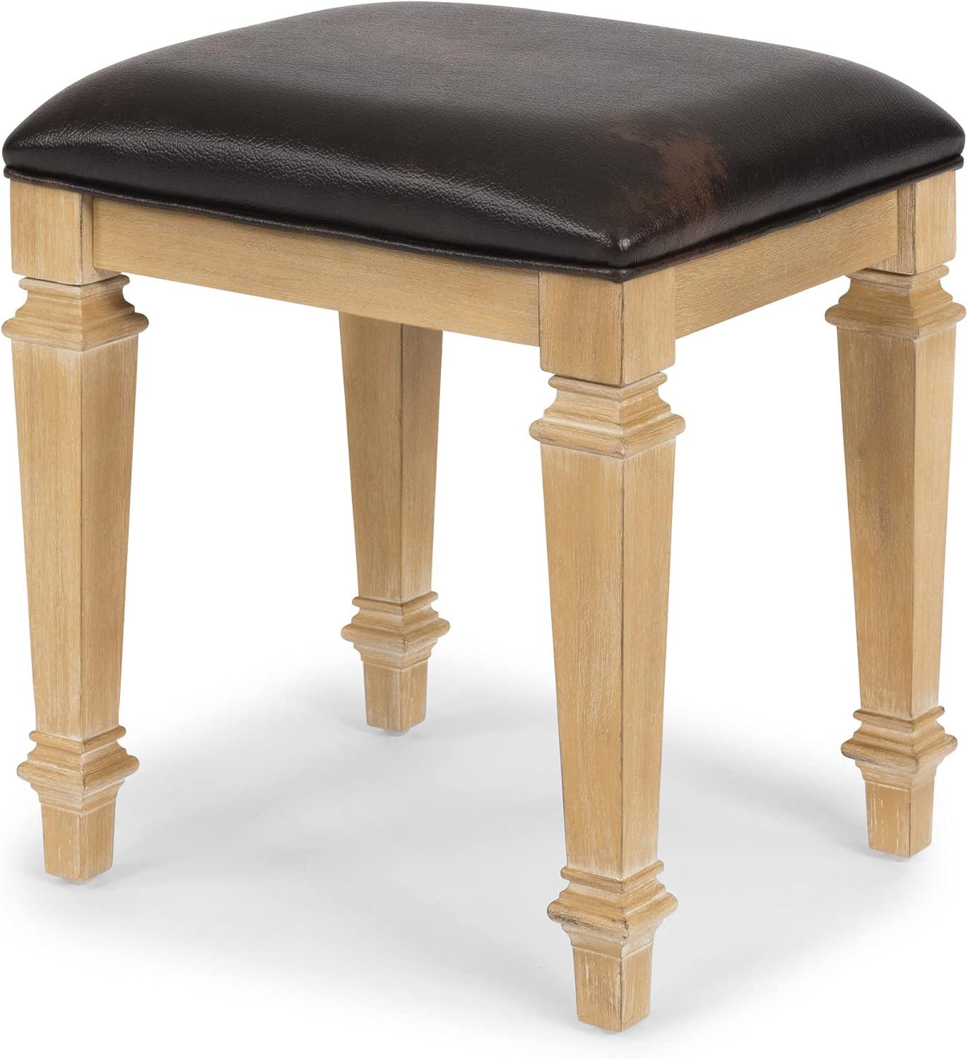 Manor House Brown Vanity Bench by homestyles