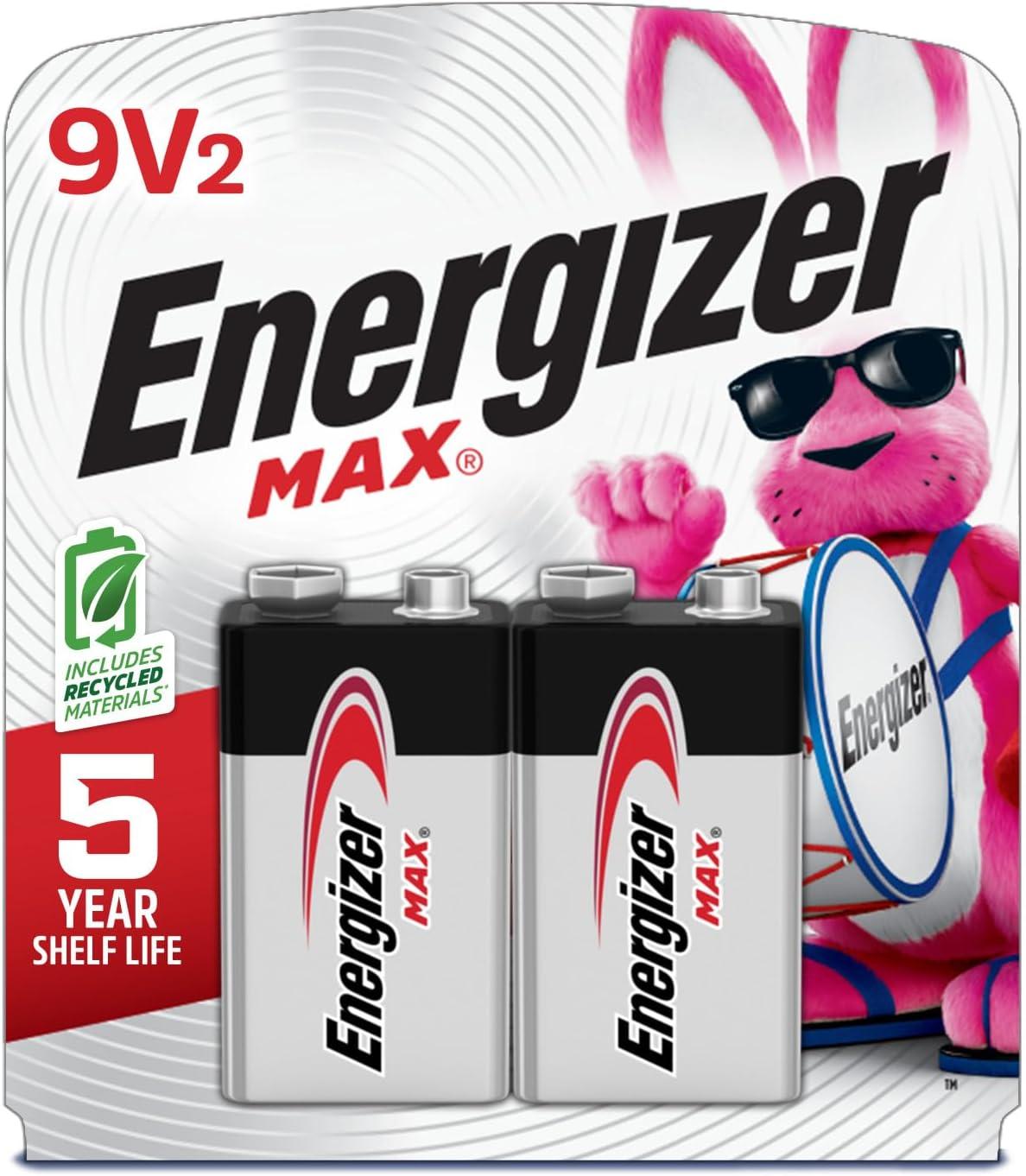 Energizer Max 9V Batteries - 2pk Alkaline Battery