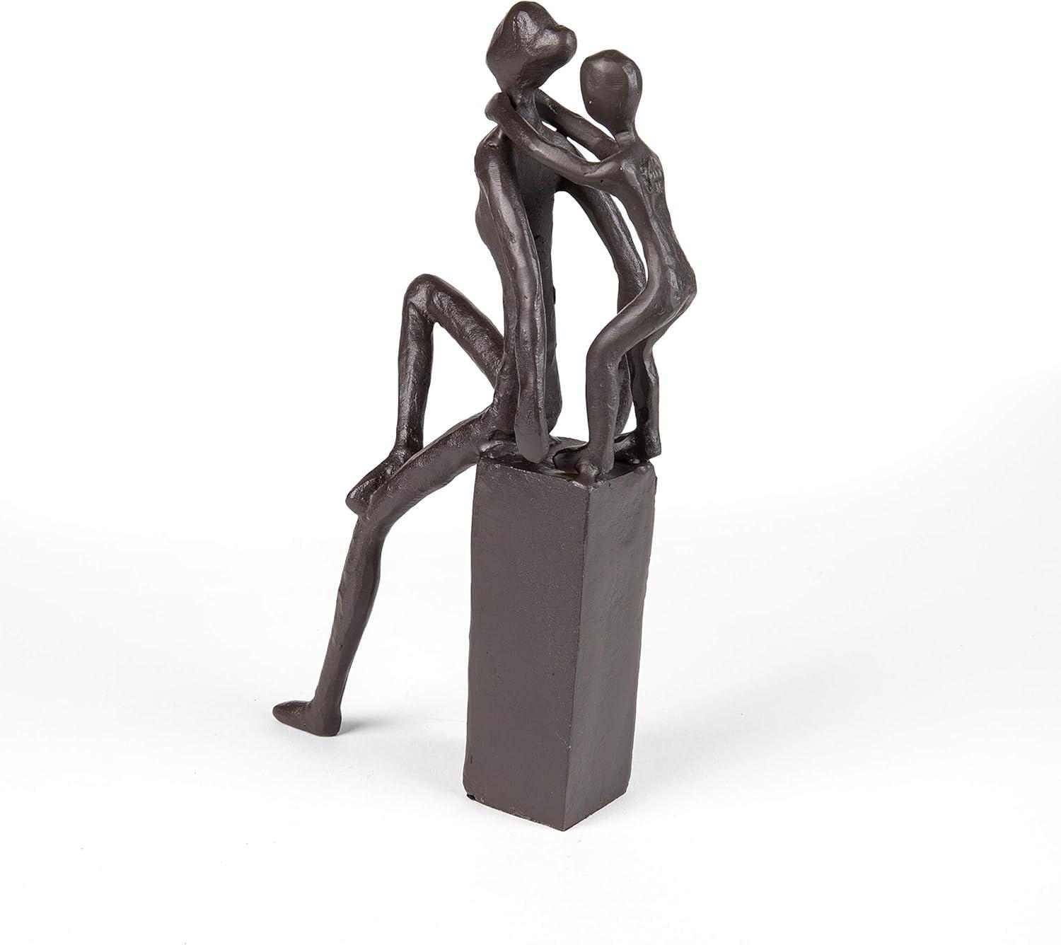 Bronze Finish Mother and Child Metal Sculpture