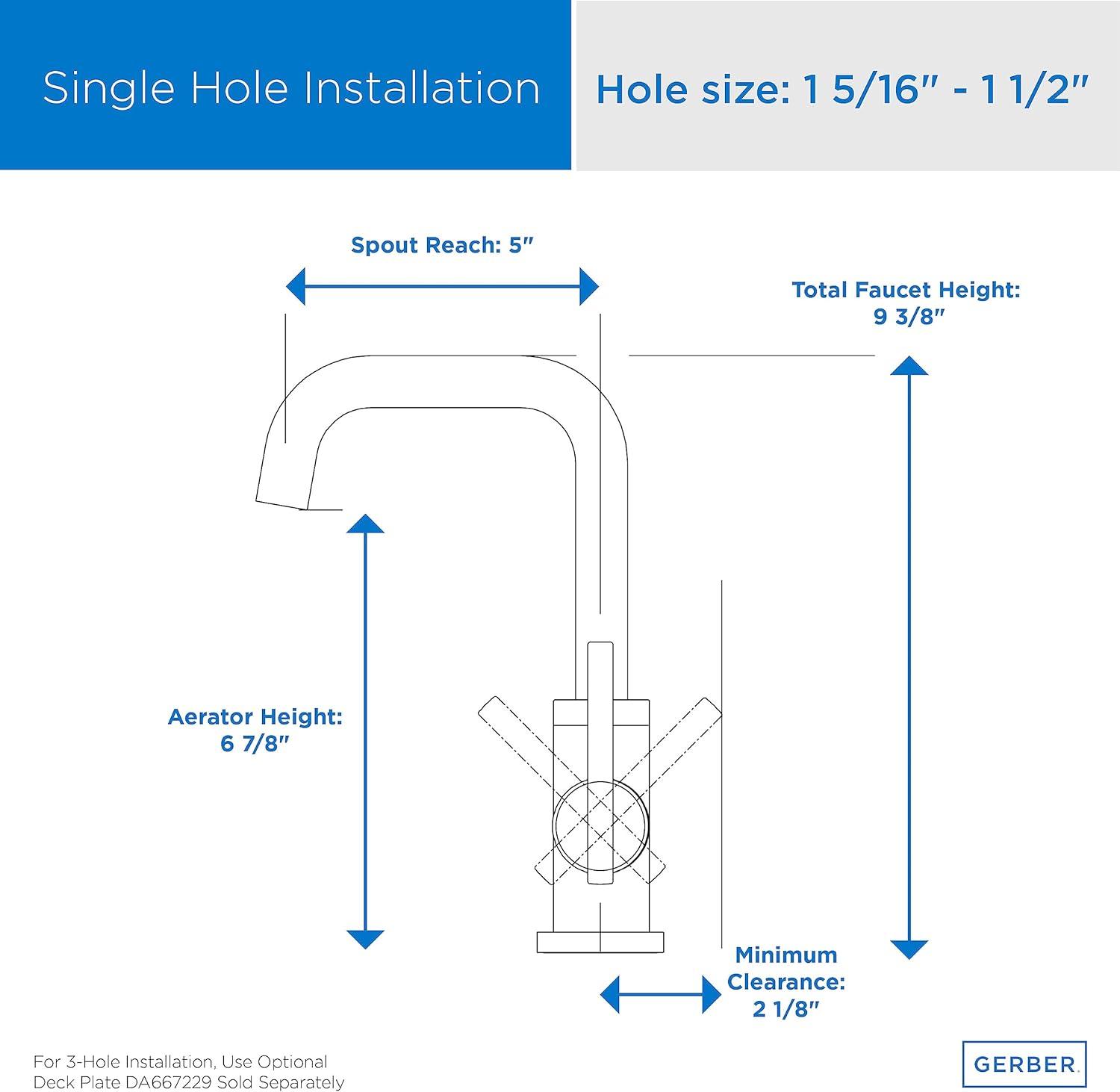 Parma Chrome Single Handle Bathroom Faucet with Drain Assembly