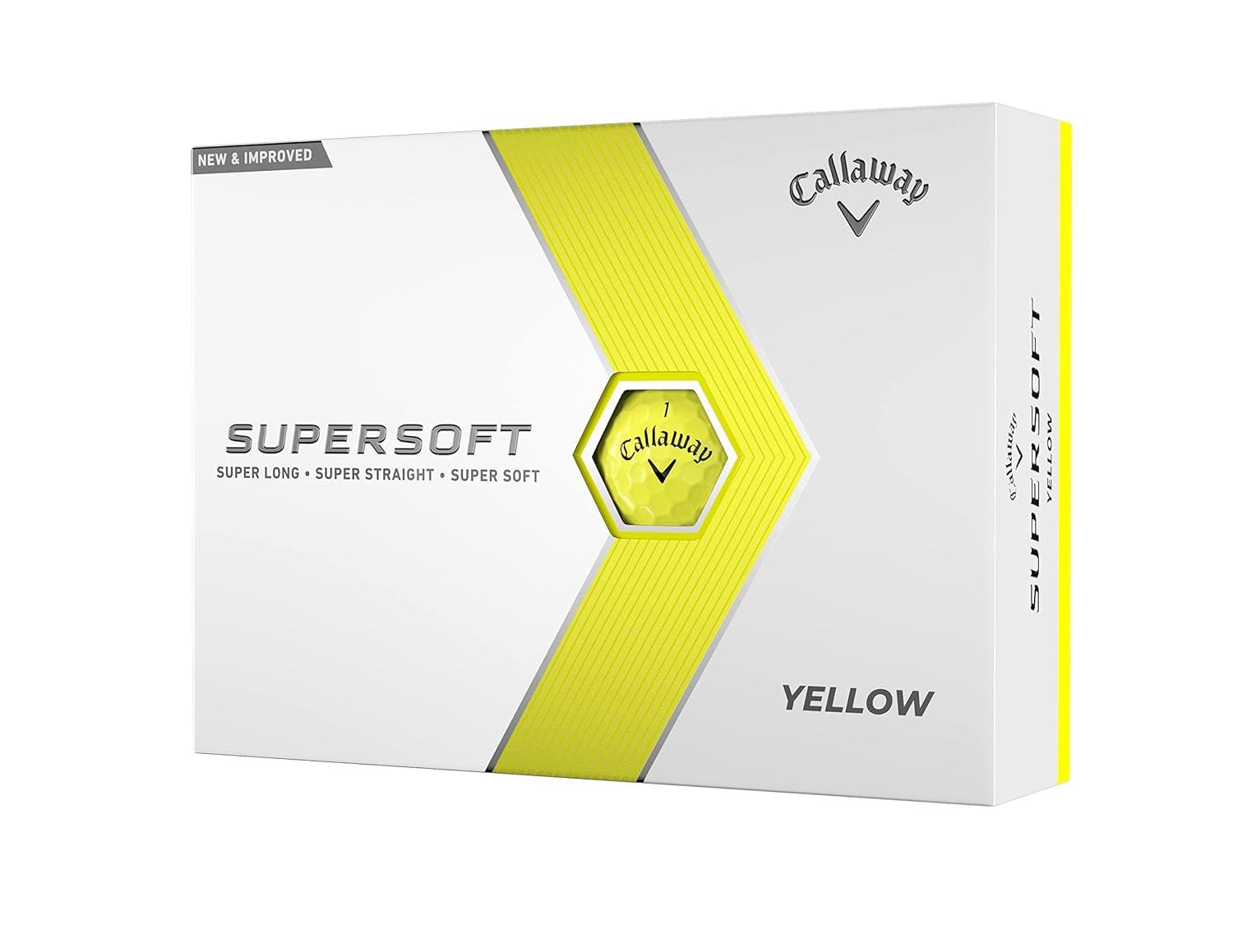 Callaway Supersoft Golf Balls 12pk - Yellow: Rubber Core, Ionomer Shell