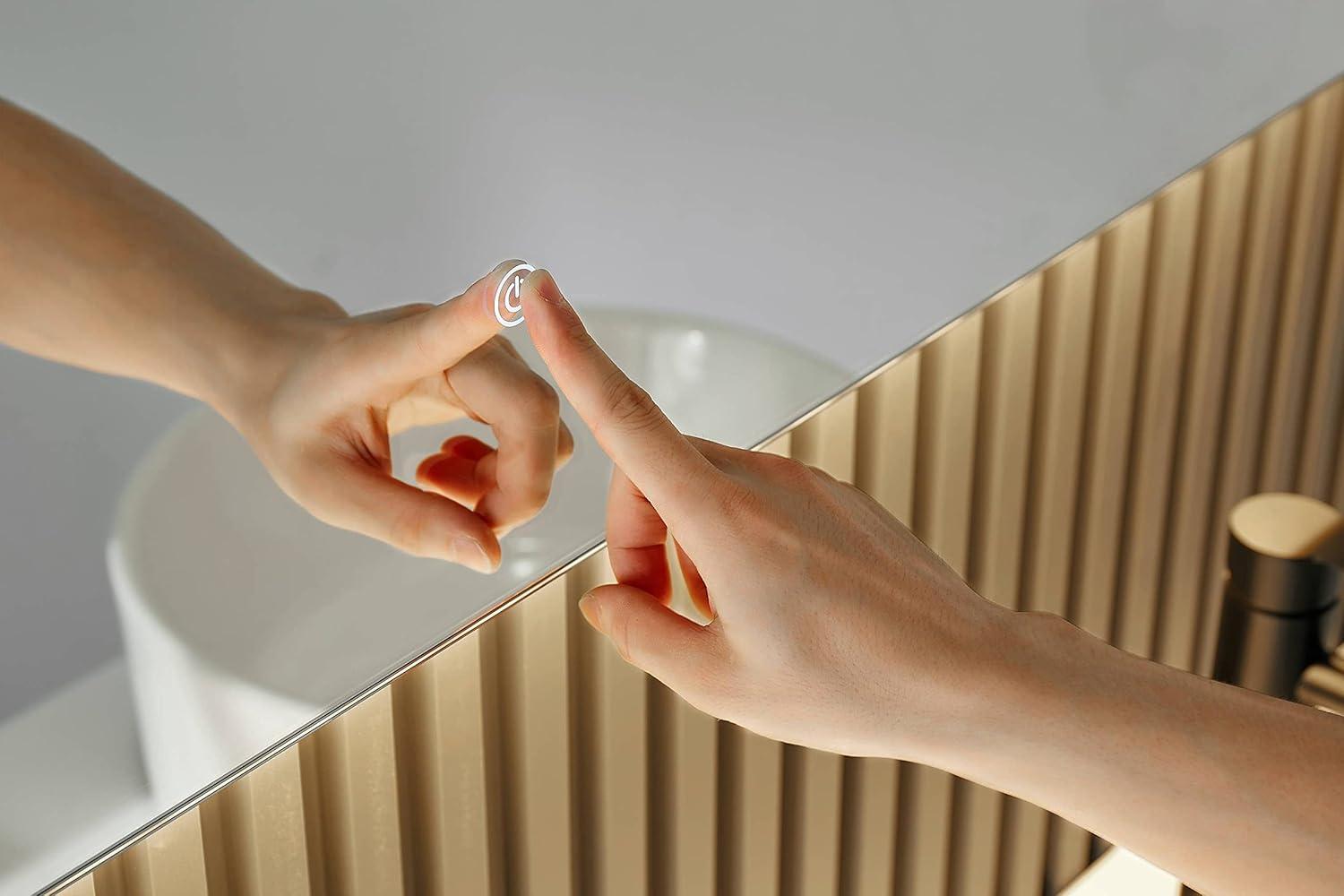 Autumn Frameless LED Bathroom Vanity Mirror with Defogger