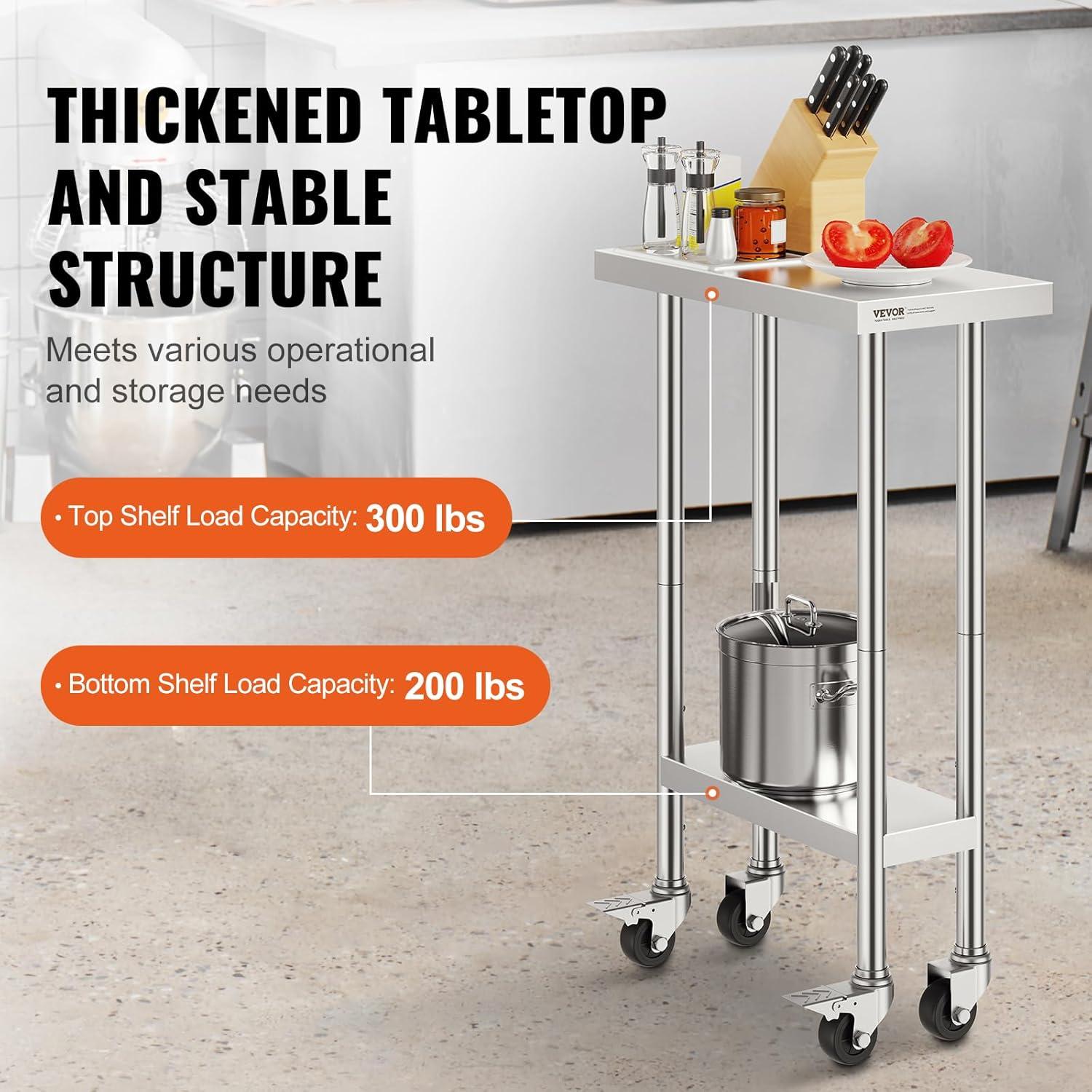 VEVOR Metal Kitchen Cart