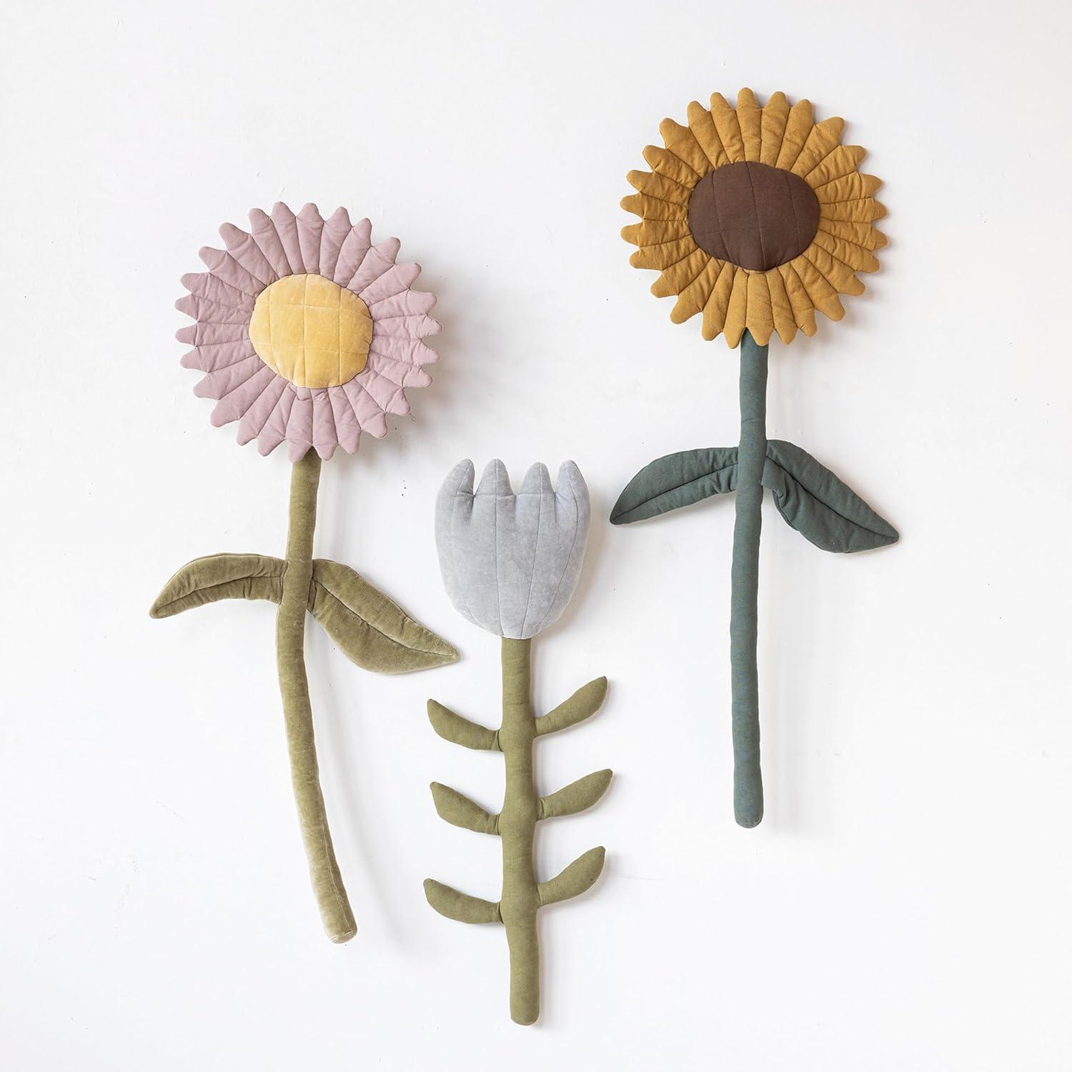 Storied Home (Set of 3) Cotton Flowers Hanging Wall Art Set