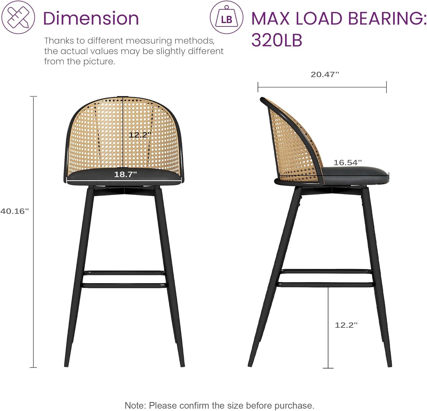 Bayou Breeze Upholstered Swivel Bar & Counter Stool (Set Of 2)