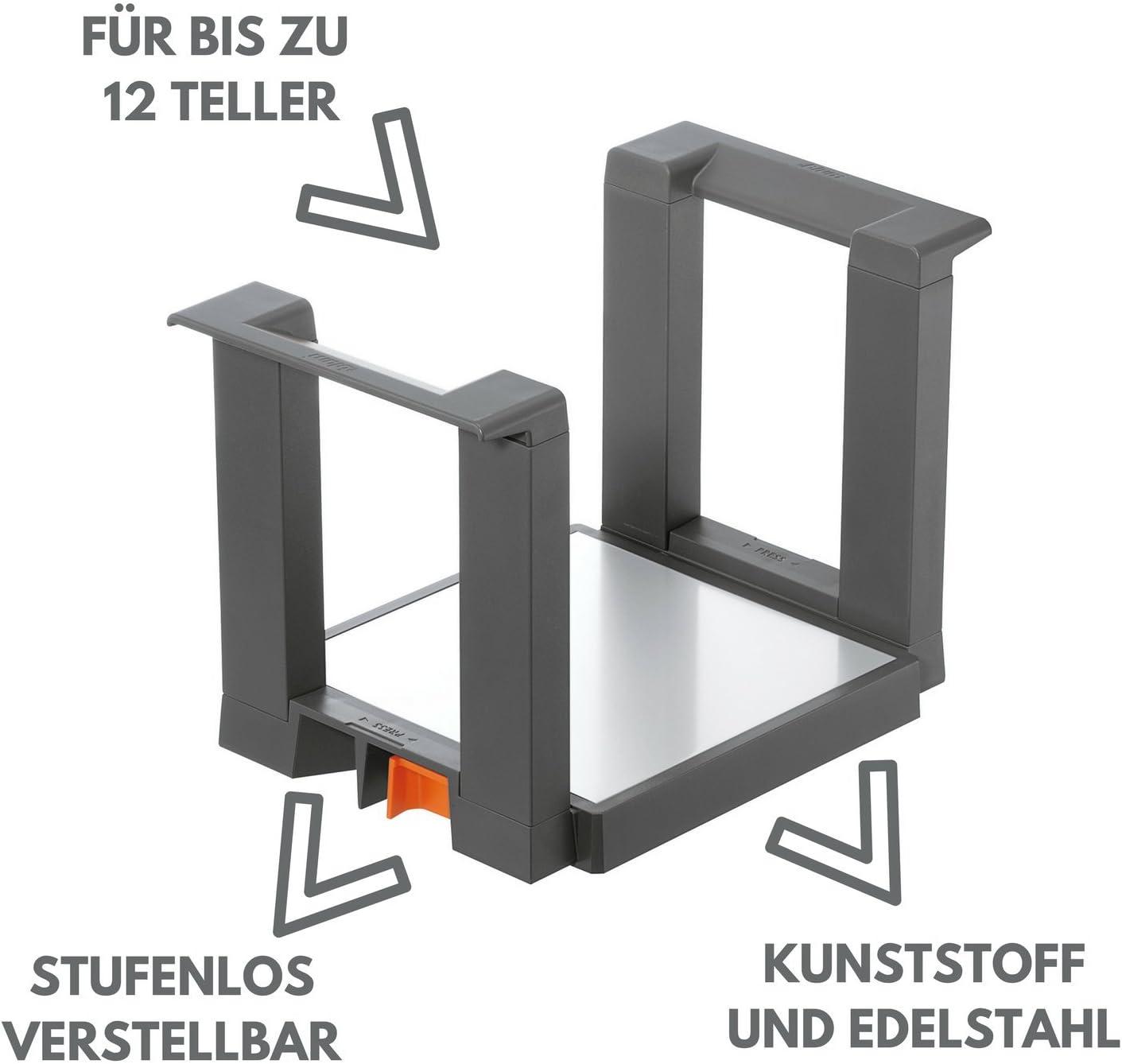 Adjustable Gray Nylon and Stainless Steel Plate Holder
