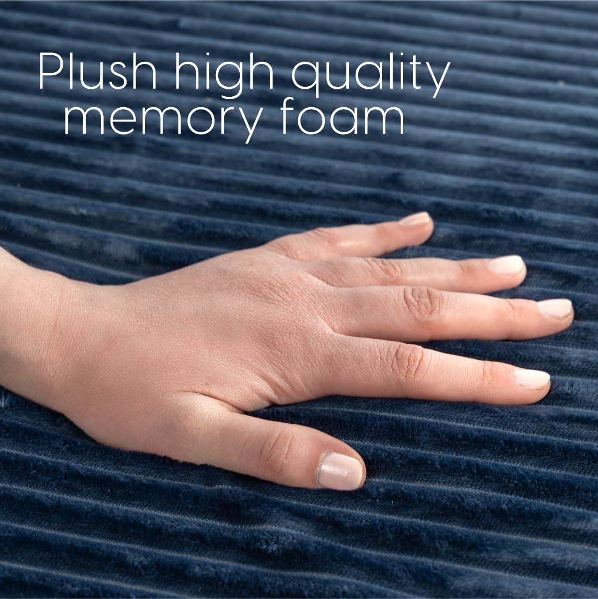 Milliard Tri Folding Sofa Mattress, Memory Foam Foldable Mattress with Ultra Soft & Washable Ribbed Fur Cover, Twin Size (75" x 38" x 6")