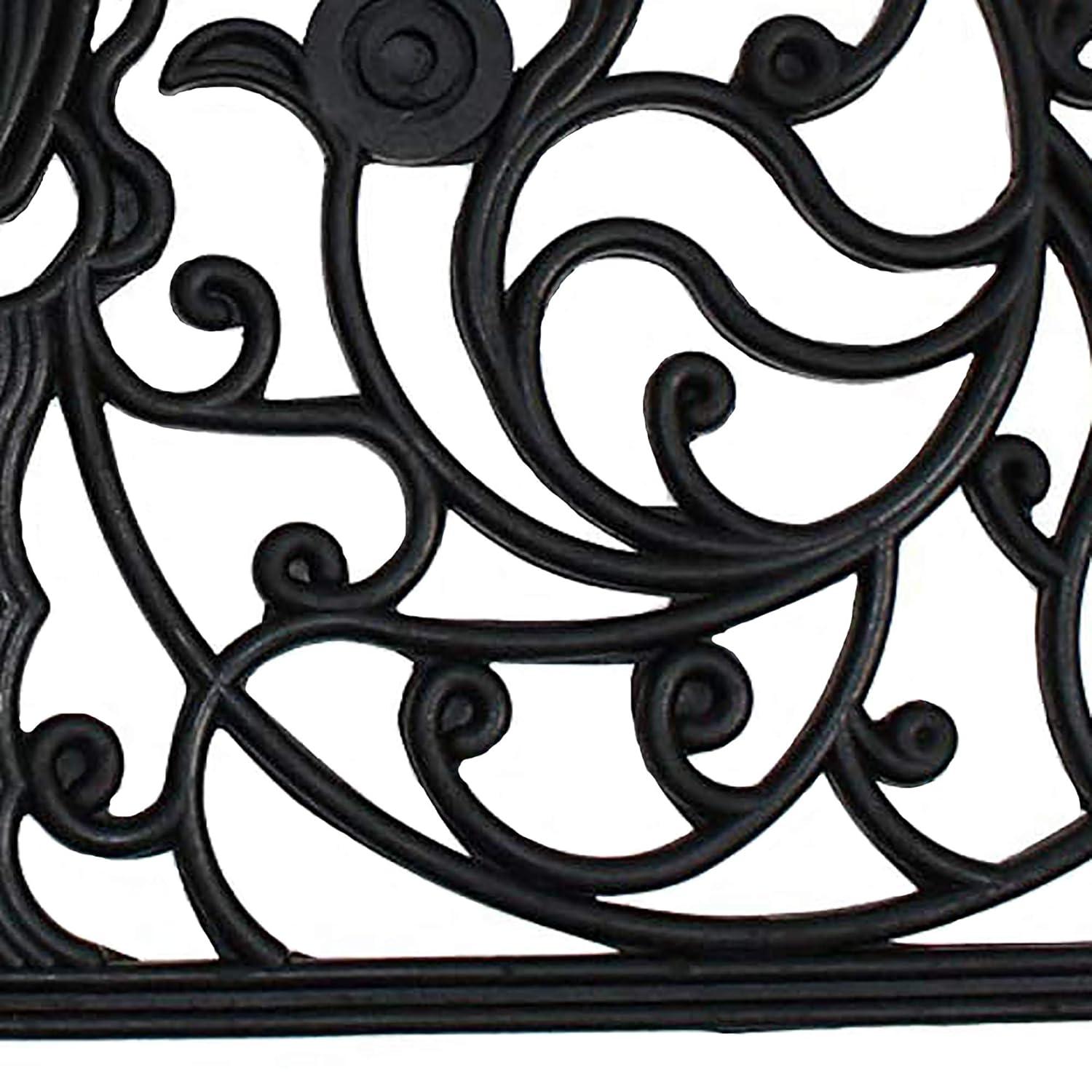 Design Imports  French Arch Half Round Rubber Doormat 24X36