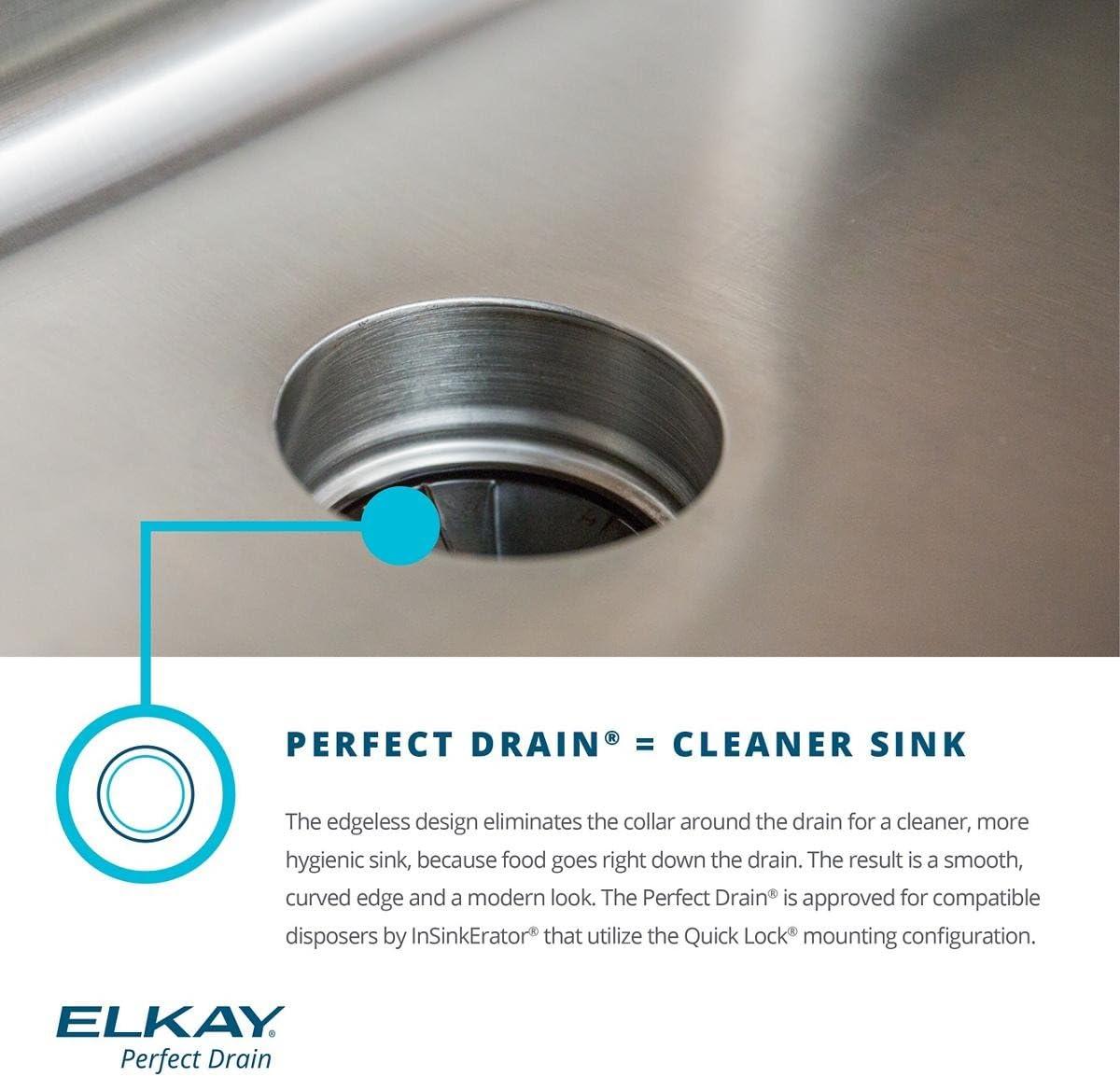 Elkay DLR332210PDMR2 Lustertone 33" L x 22" W Double Basin Drop-In Kitchen Sink with Drain Assembly