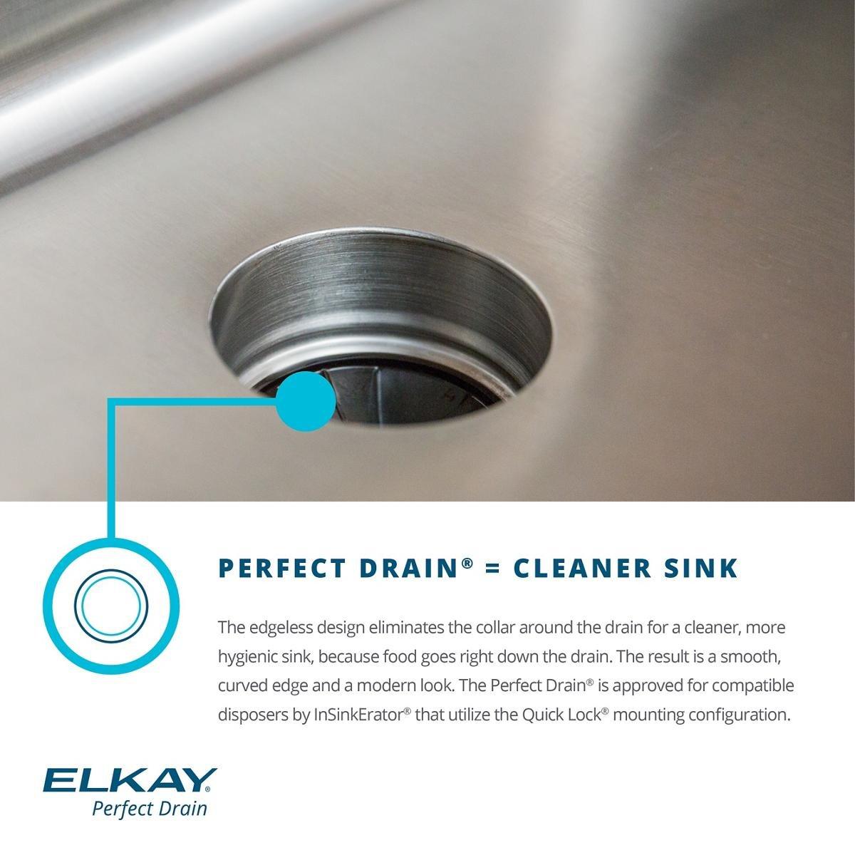 Elkay DLR332210PDMR2 Lustertone 33" L x 22" W Double Basin Drop-In Kitchen Sink with Drain Assembly