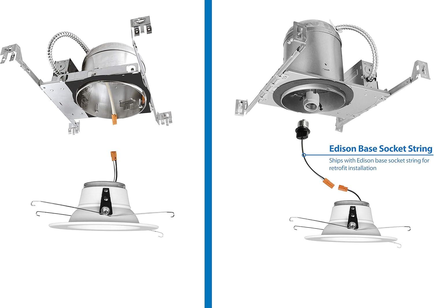 Bright White 4000K LED Energy Star Downlight in Aluminum Trim