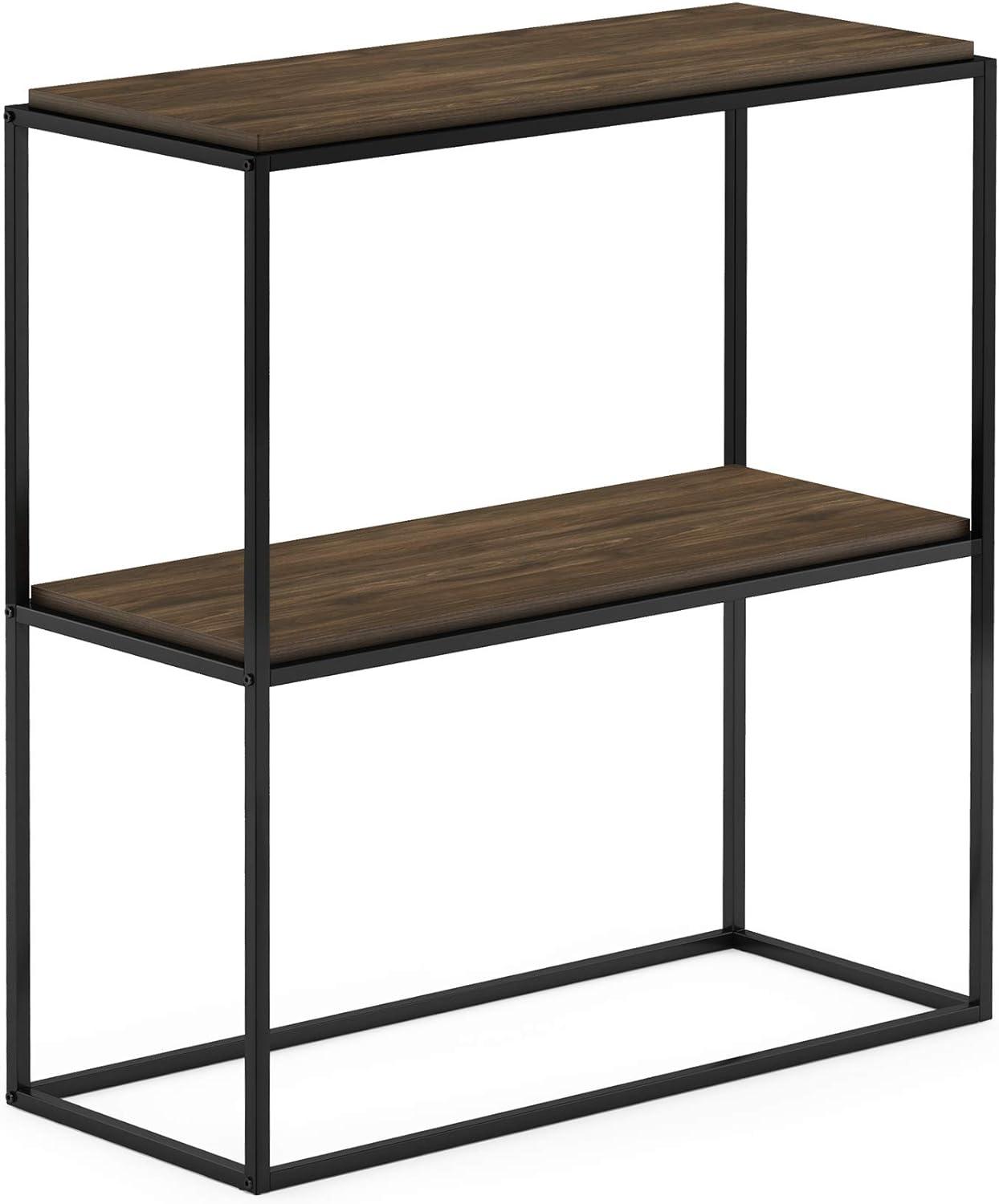 Moretti Columbia Walnut 2-Tier Modern Stackable Shelf