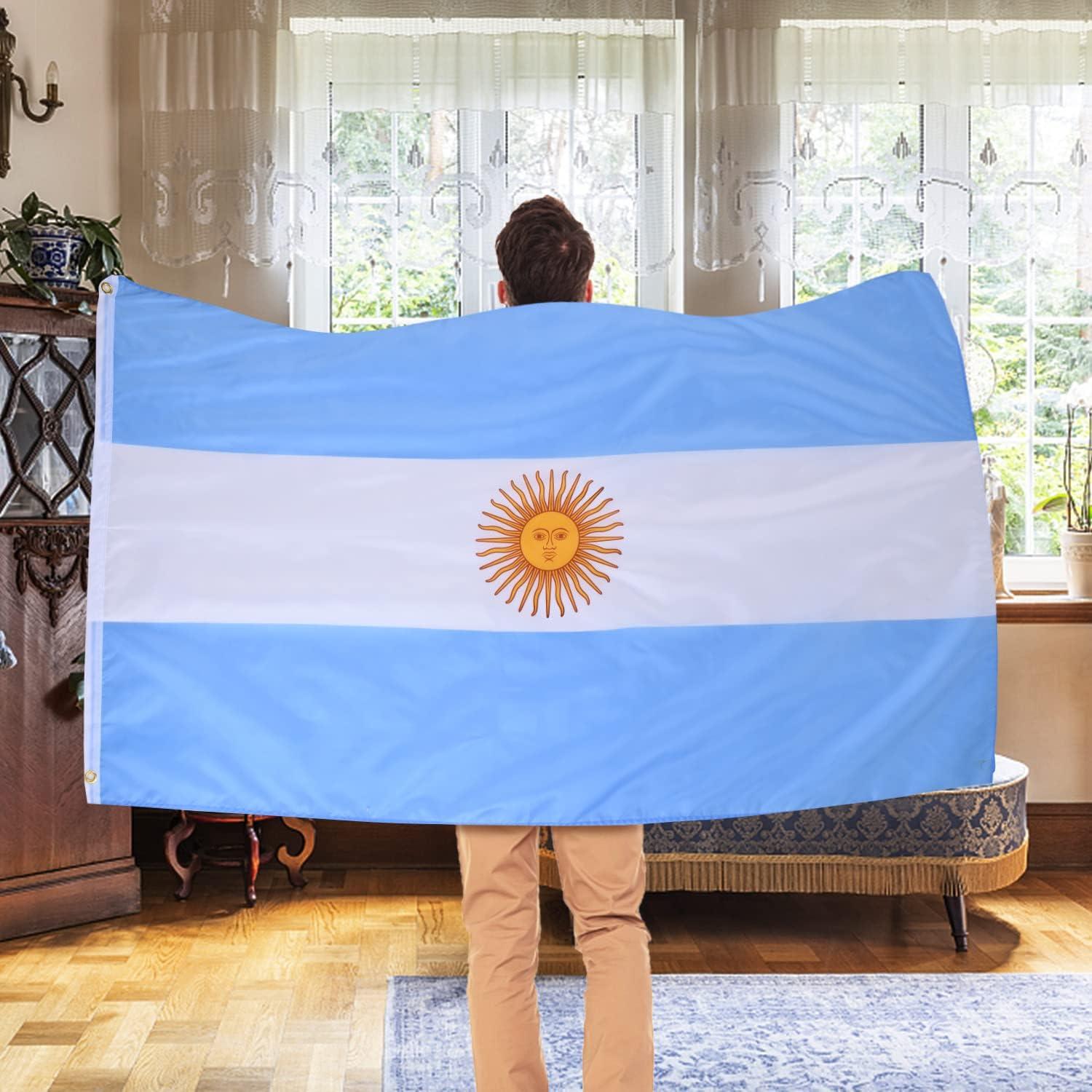 Aihccy Argentina Flag with Brass Grommets Size - 3x5Ft