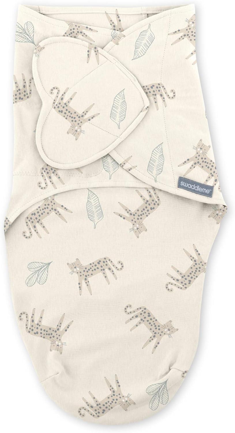 Ingenuity SwaddleMe by Ingenuity Monogram Collection Baby Swaddle, 100% Cotton, 0-3 Months, 1.0 TOG, 3-Pack - Born Free (Set of 3)