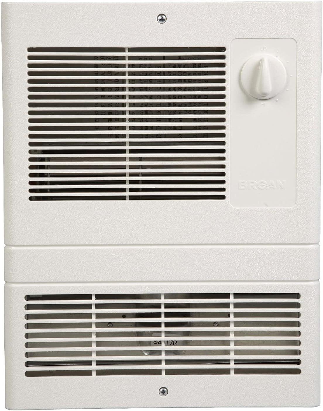 Broan NuTone 9810 And 9815 Series Electric Wall Mounted Space Heater with Adjustable Thermostat