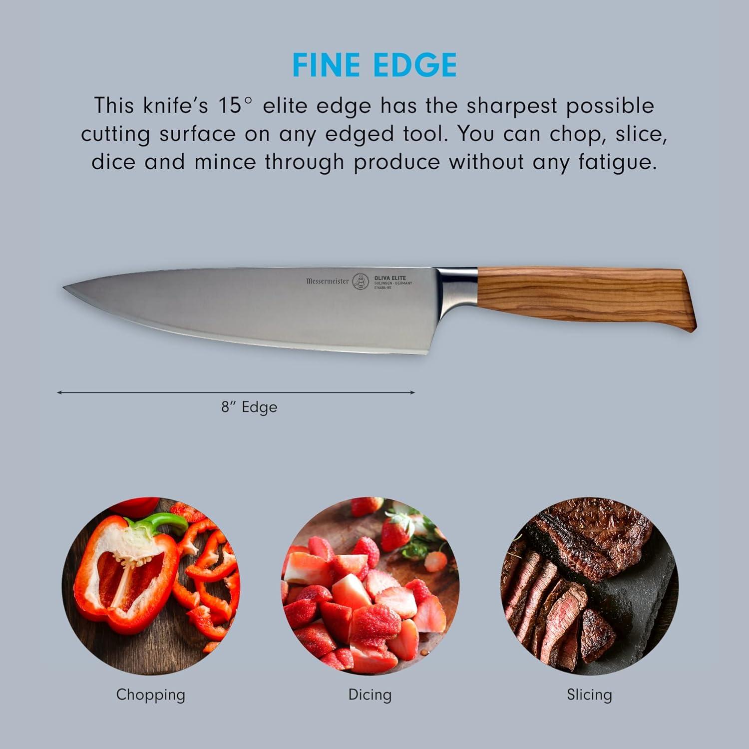 Messermeister Oliva Elite 8-inch Stealth Chef's Knife