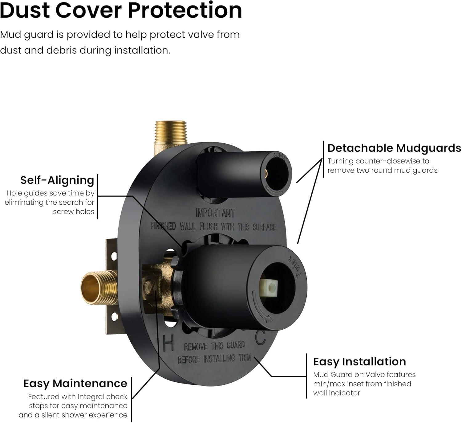 Circular Pressure-Balanced All-In-One Kit with Rough in-Valve