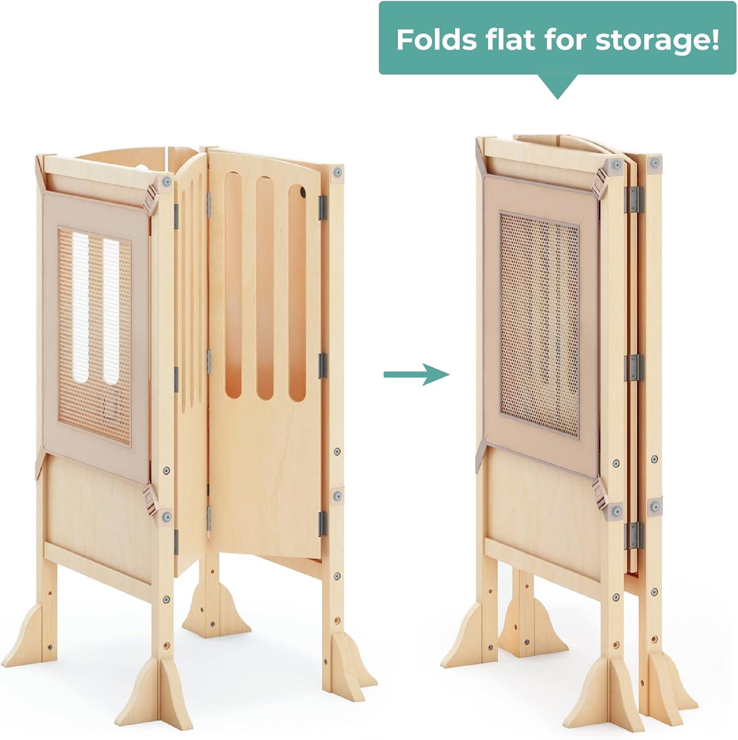 Guidecraft Contemporary Kitchen Helper Foldable Step Stool