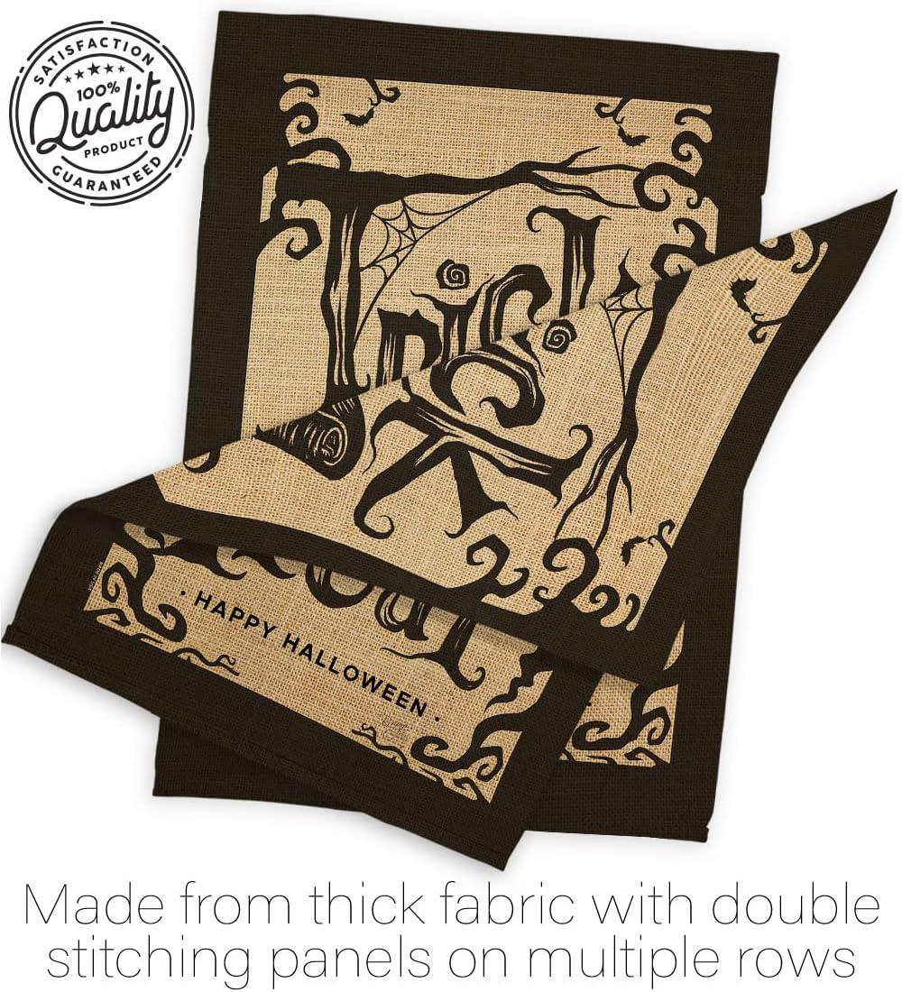 Breeze Decor H112100-BO Halloween Trick House Flag Fall 28 x 40 in. Double-Sided Decorative Vertical Flags for Decoration Banner Garden Yard Gift