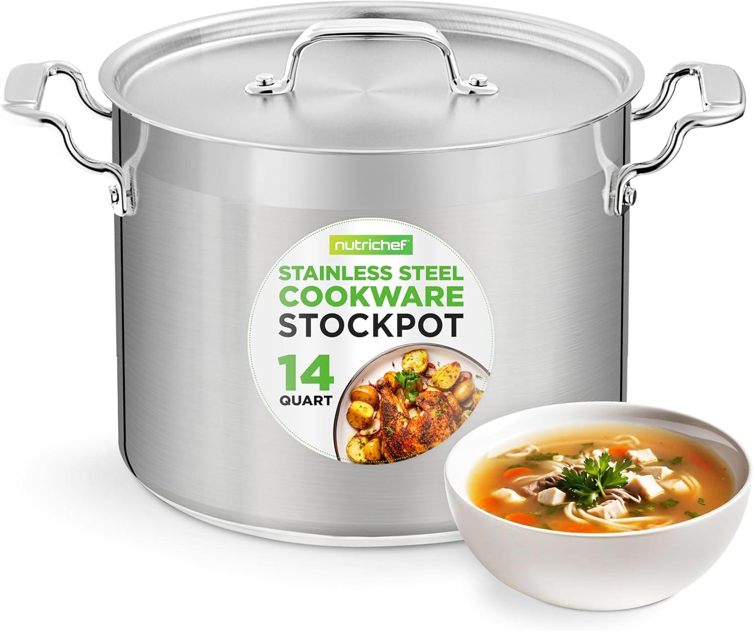 NutriChef Stainless Steel Stock Pot