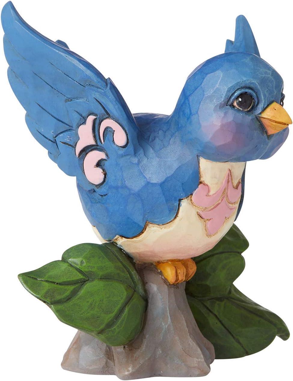 Enesco Jim Shore Heartwood Creek Mini Bluebird Figurine, 3.5", Multicolor