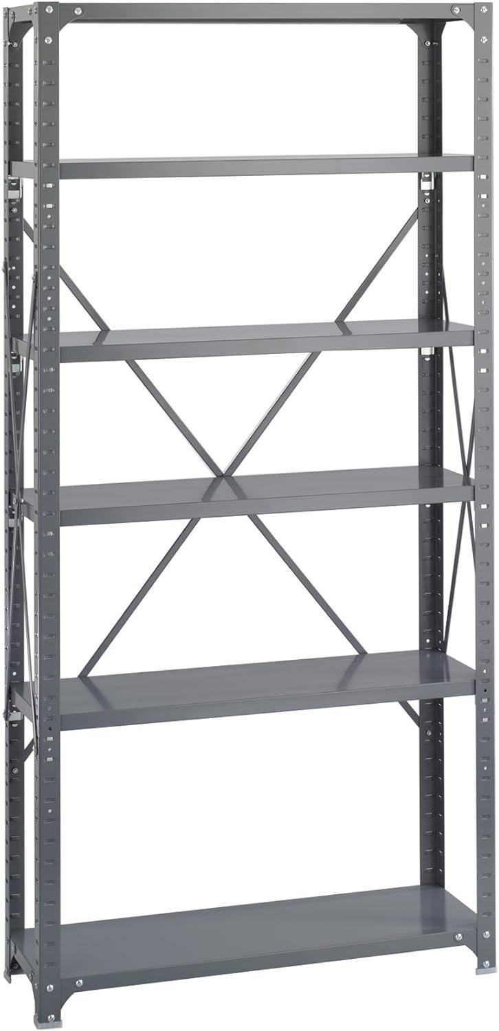 AdjustaFlex 36" Steel Utility 6-Shelf Rack with Diagonal Stabilization