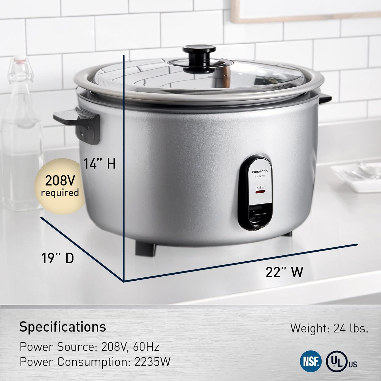 Panasonic SR-GA721 40-Cup Commercial Electric Rice Cooker