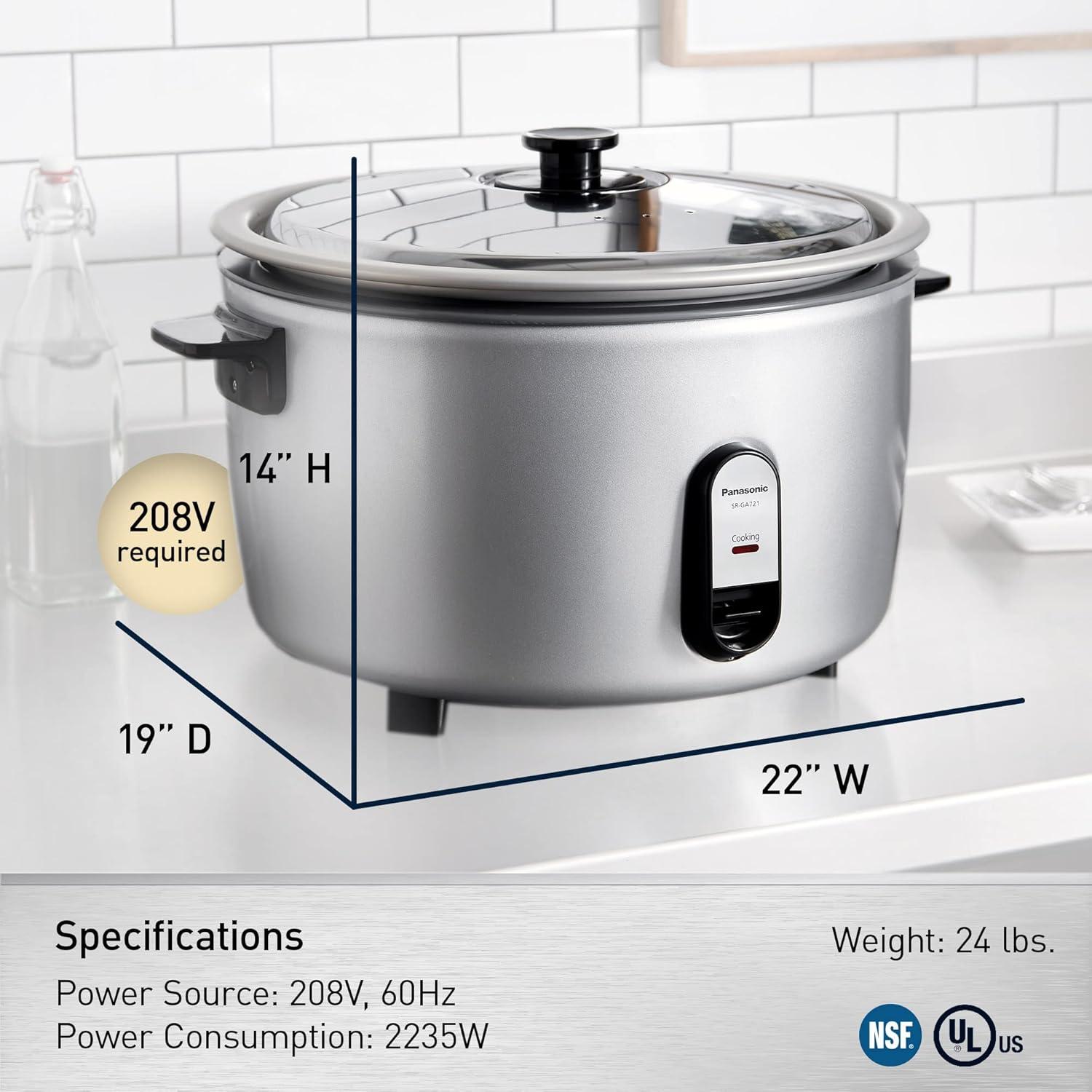 Panasonic SR-GA721 40-Cup Commercial Electric Rice Cooker