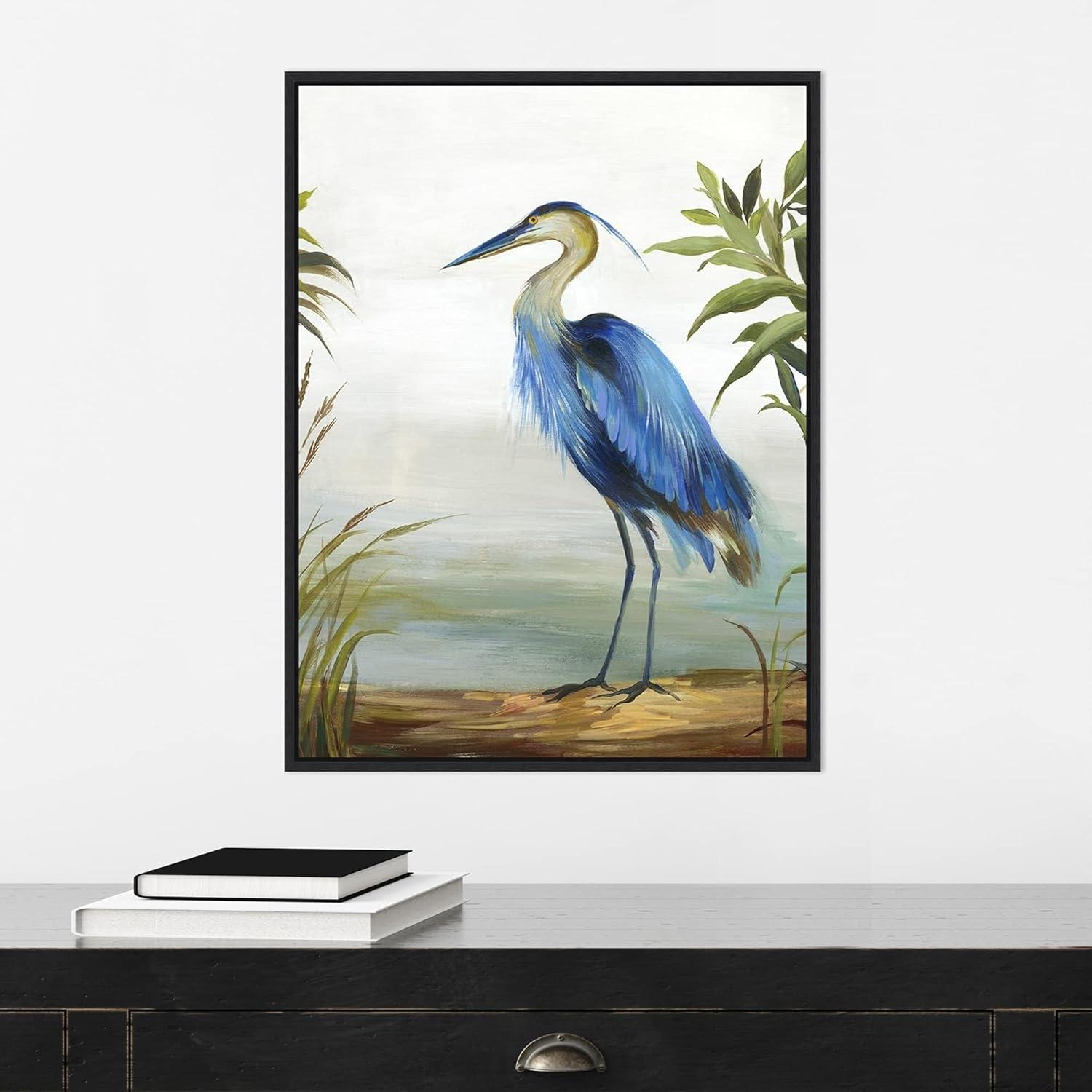 Amanti Art Blue Heron by Aimee Wilson Framed Canvas Wall Art