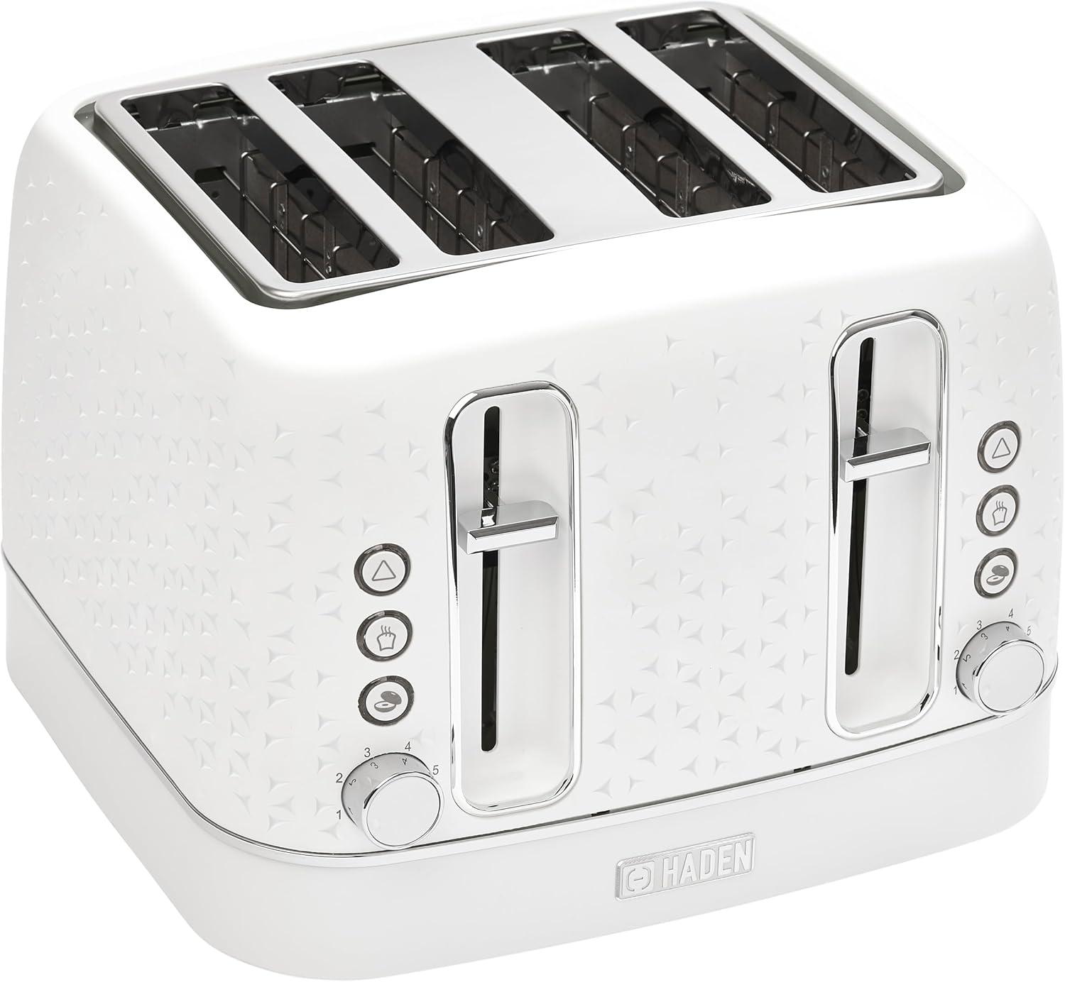 HADEN Starbeck White 4-Slice Toaster