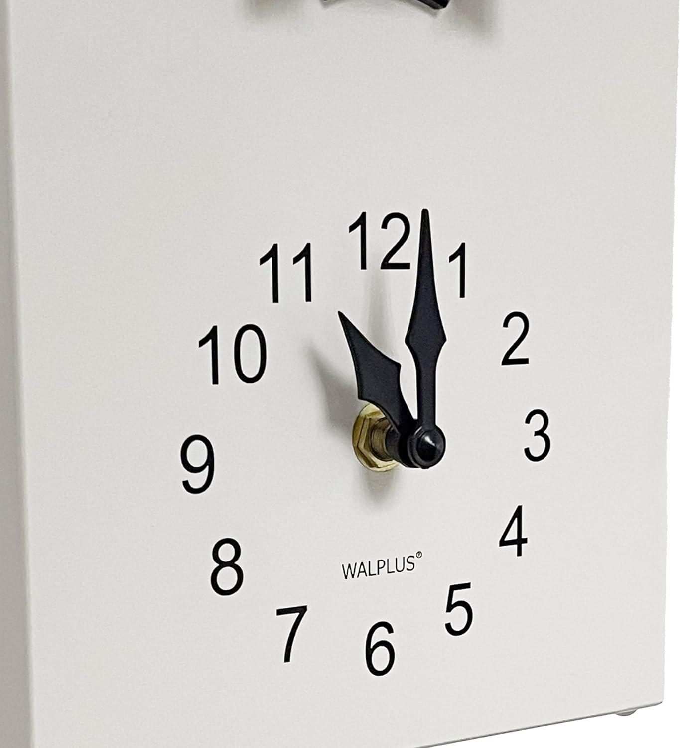 White PVC Modern Minimalist Cuckoo Clock with Pendulum