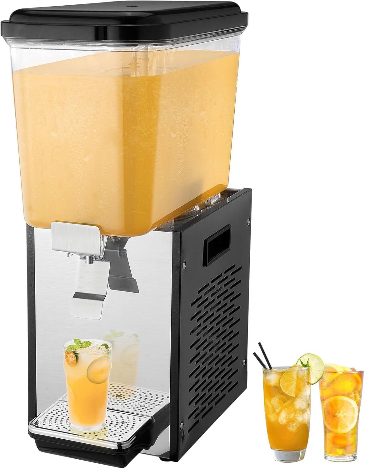 VEVOR Commercial Beverage Dispenser 18L Cold Juice Ice Drink Dispenser for Party