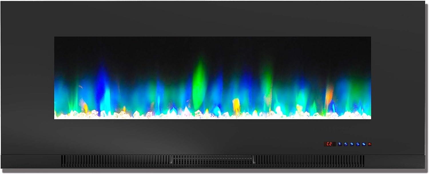 Cambridge Cambridge Wall Mount Electric Fireplace Heater with Remote Control for Indoor Use in Living Room, Bedroom, Home Office