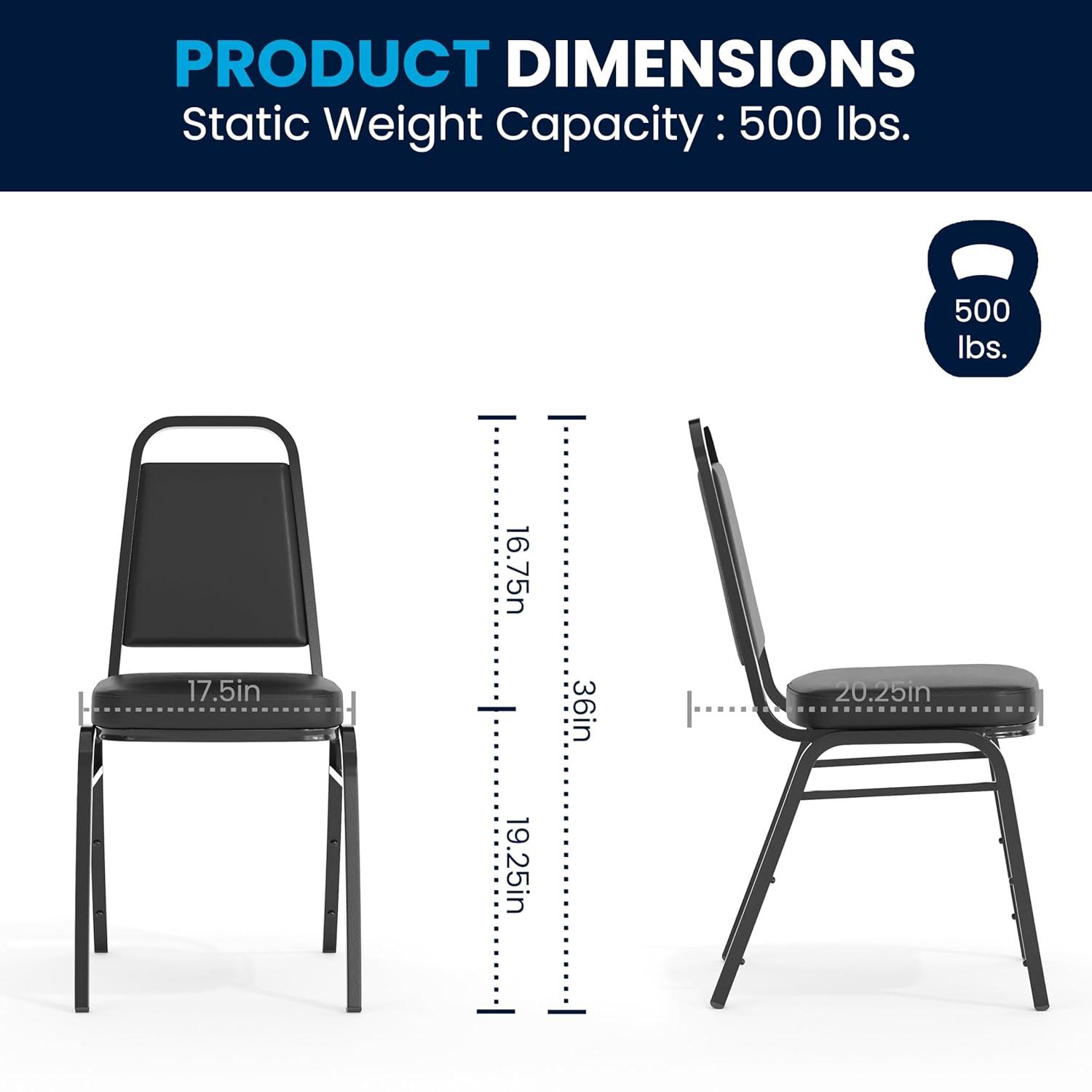 Flash Furniture Amaya Trapezoidal Back Stacking Banquet Chair with 2.5" Thick Seat