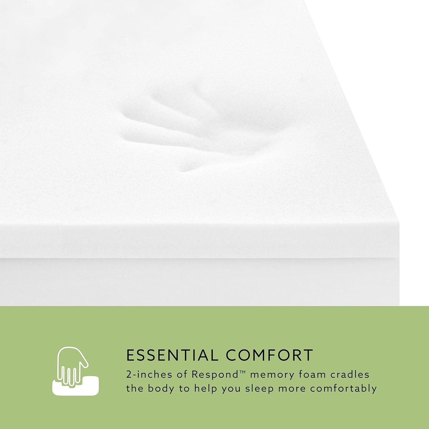 SensorPEDIC 2'' Memory Foam Mattress Topper