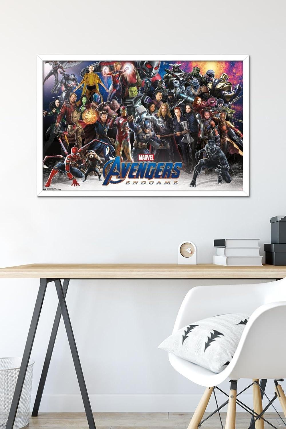 Marvel Cinematic Universe - Avengers - Endgame - Lineup Wall Poster, 22.375" x 34", Framed