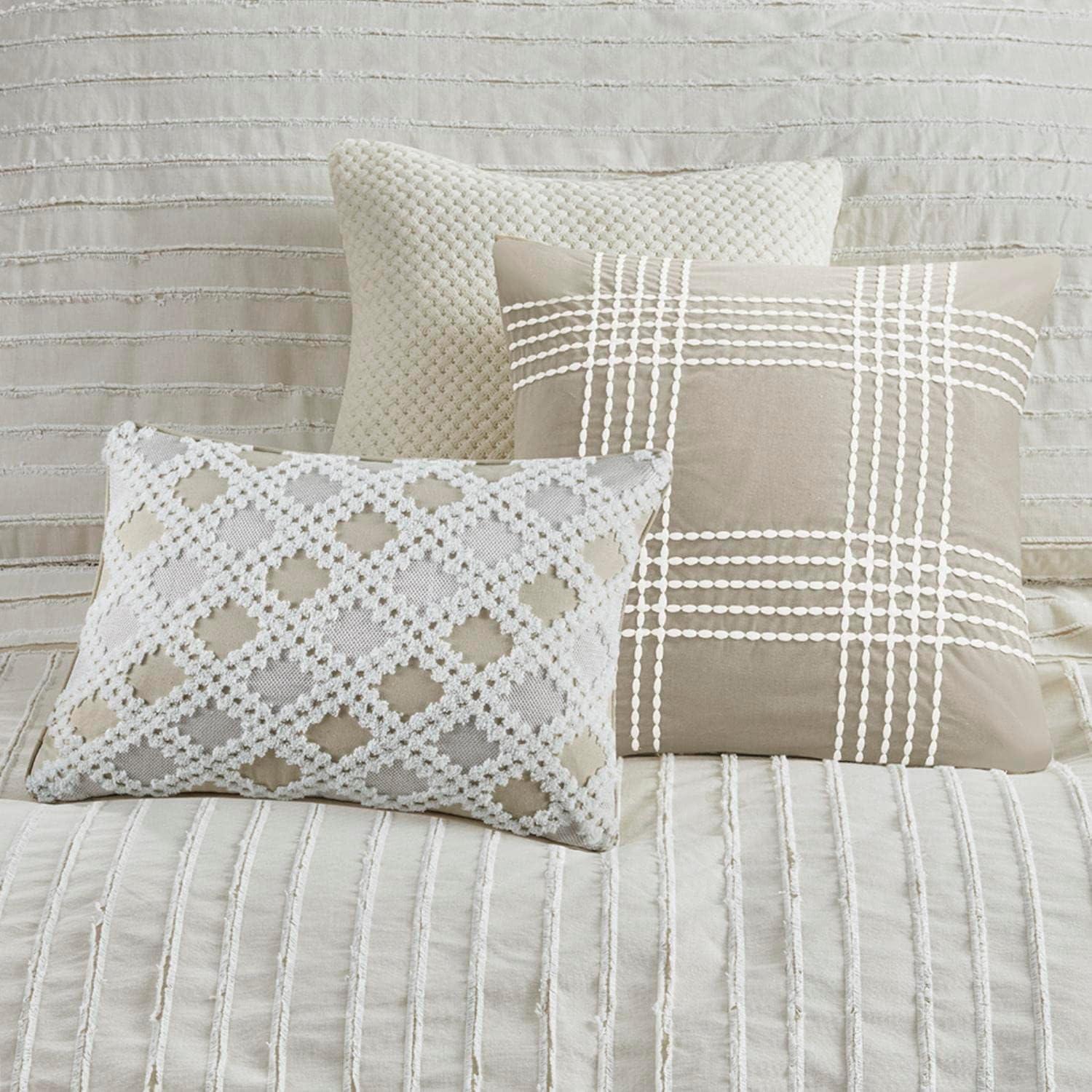 Madison Park Signature Essence Oversized Cotton Clipped Jacquard Comforter Set