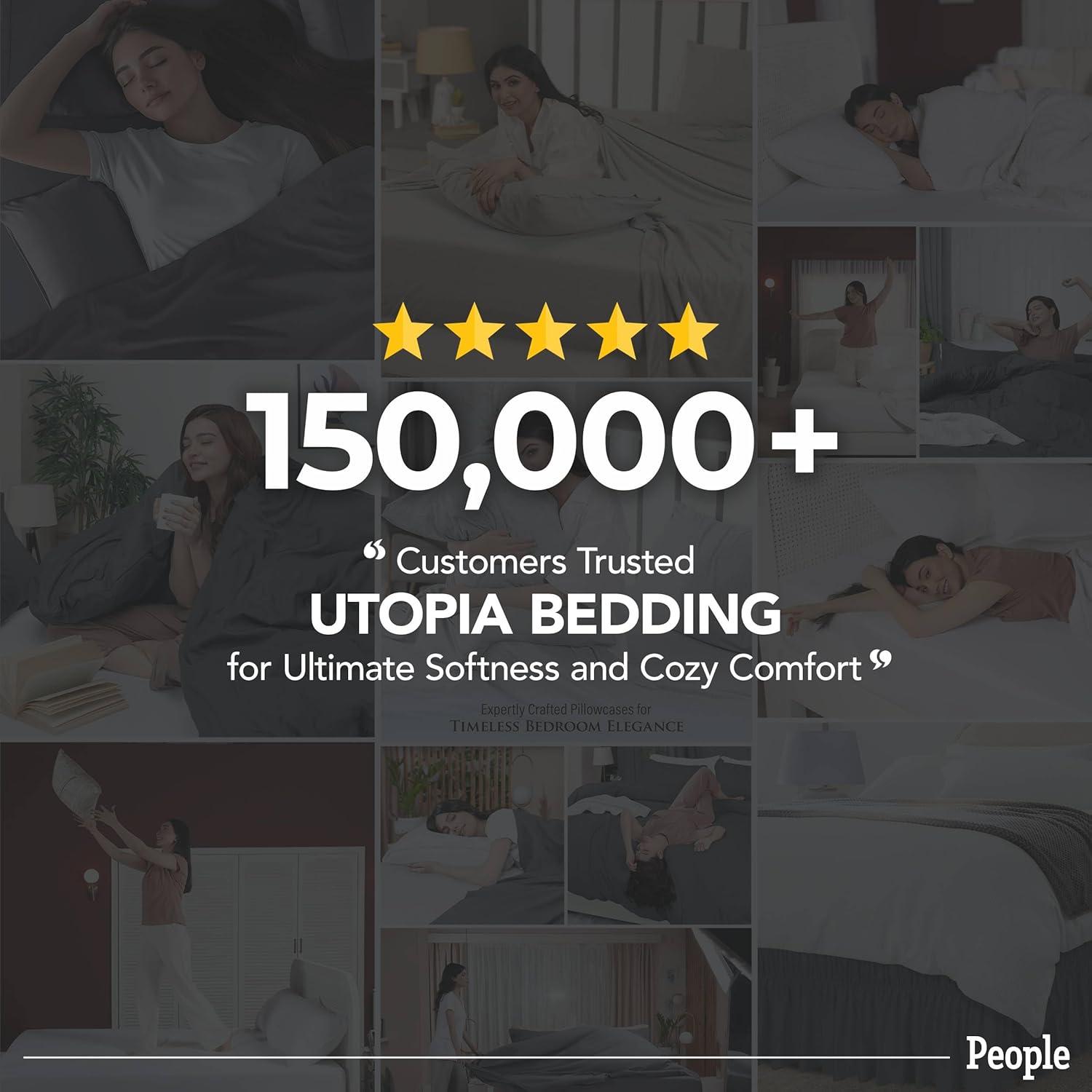 Utopia Bedding Queen Sheet Set – 4 Piece Bed Sheets for Queen Size Bed, Soft and Breathable Microfiber, Includes 1 Fitted Sheet, 1 Flat Sheet and 2 Pillowcases (Sage)