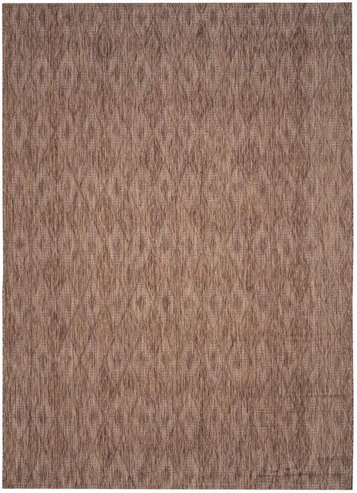 Courtyard CY8522 Power Loomed Indoor and Outdoor Area Rug - Brown/Brown - 6'7"x9'6" - Safavieh