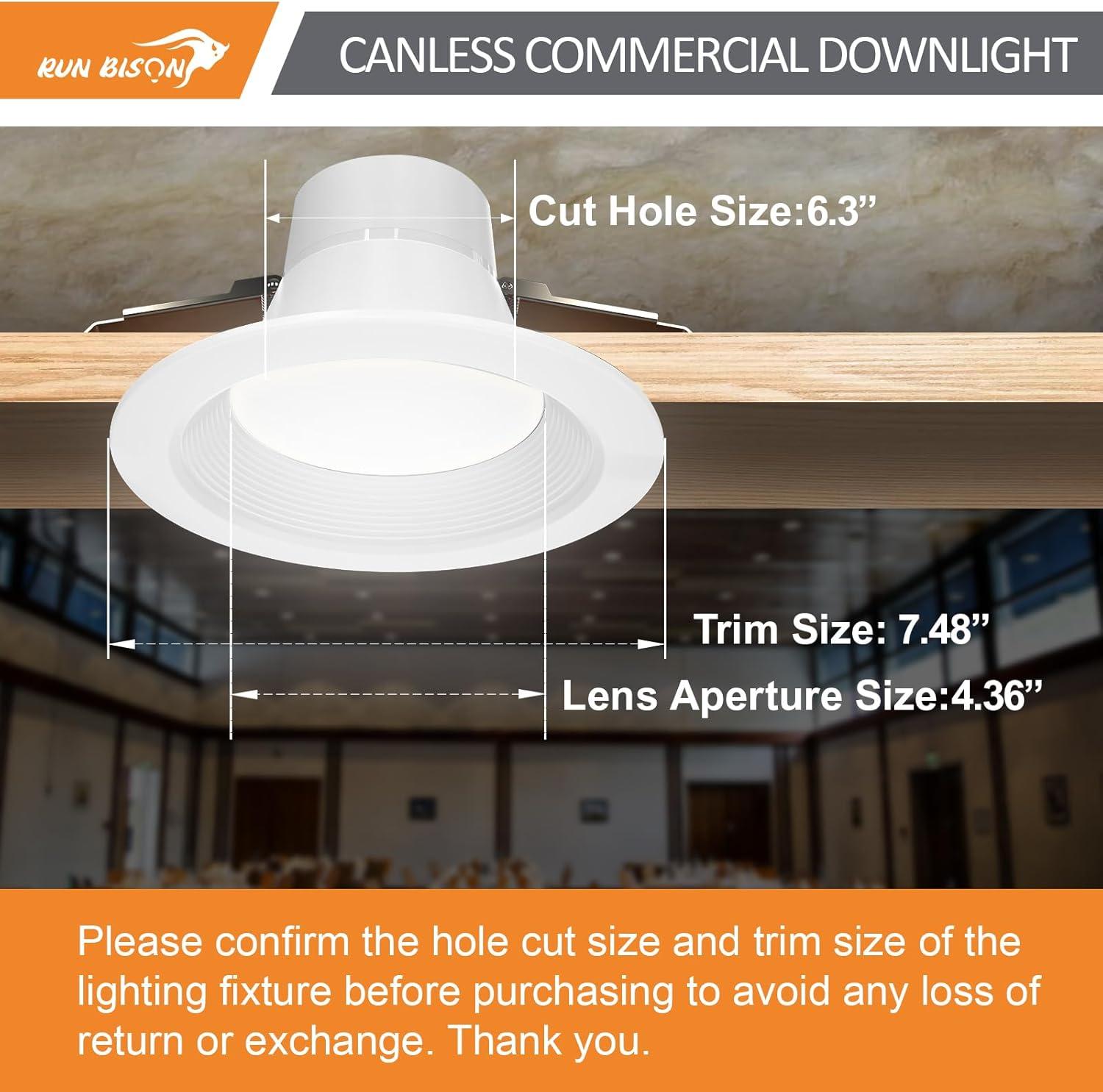 6in. CCT and Wattage Selectable NewRemodel IC Rated Integrated LED Commercial Downlight