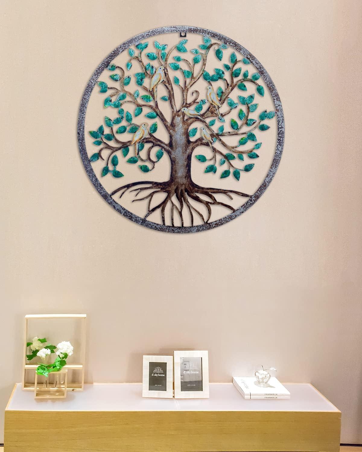 COBEKY Decor Wall Hanging For Living Room Bedroom Garden Porch Patio Office Home Decor, 18In X 18In X 0.88 In