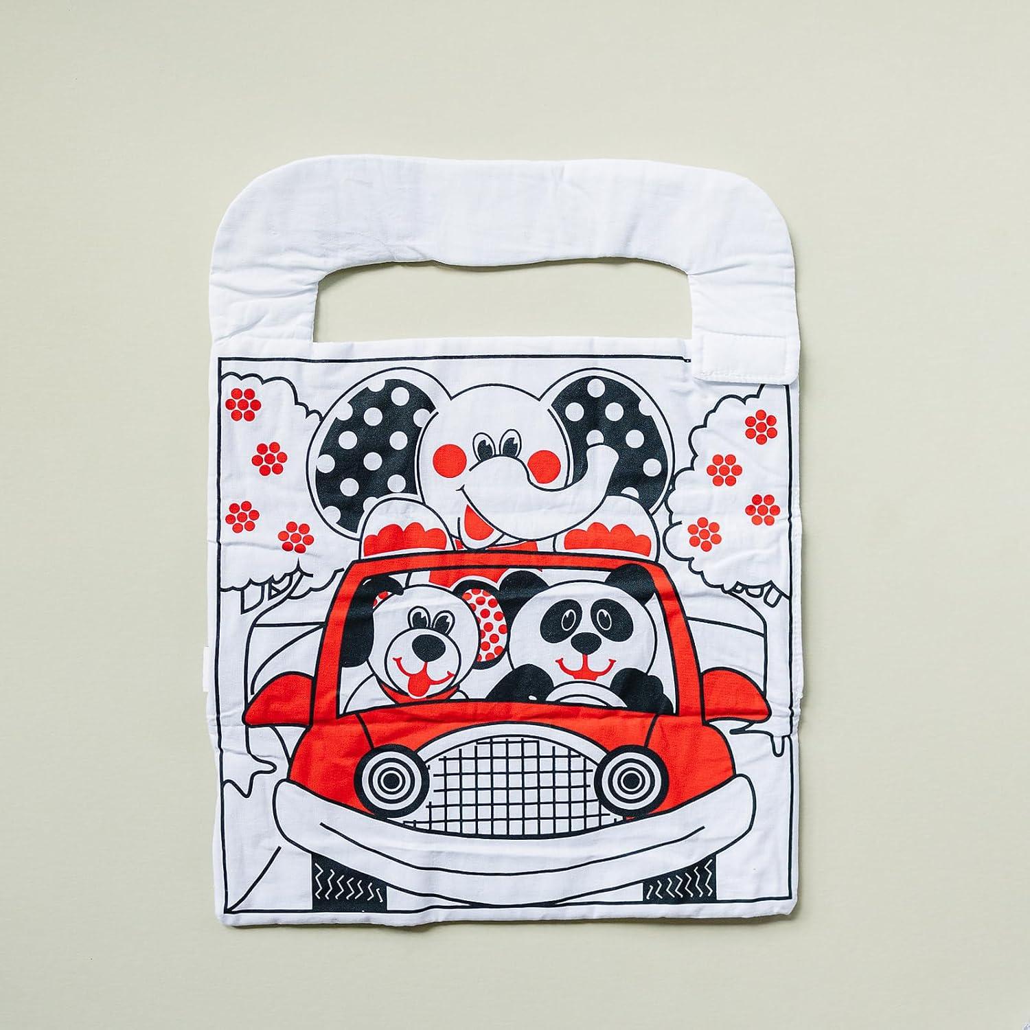 Genius Babies - Baby Car Activity Center Toy in High Contrast Colors (14" x 18")