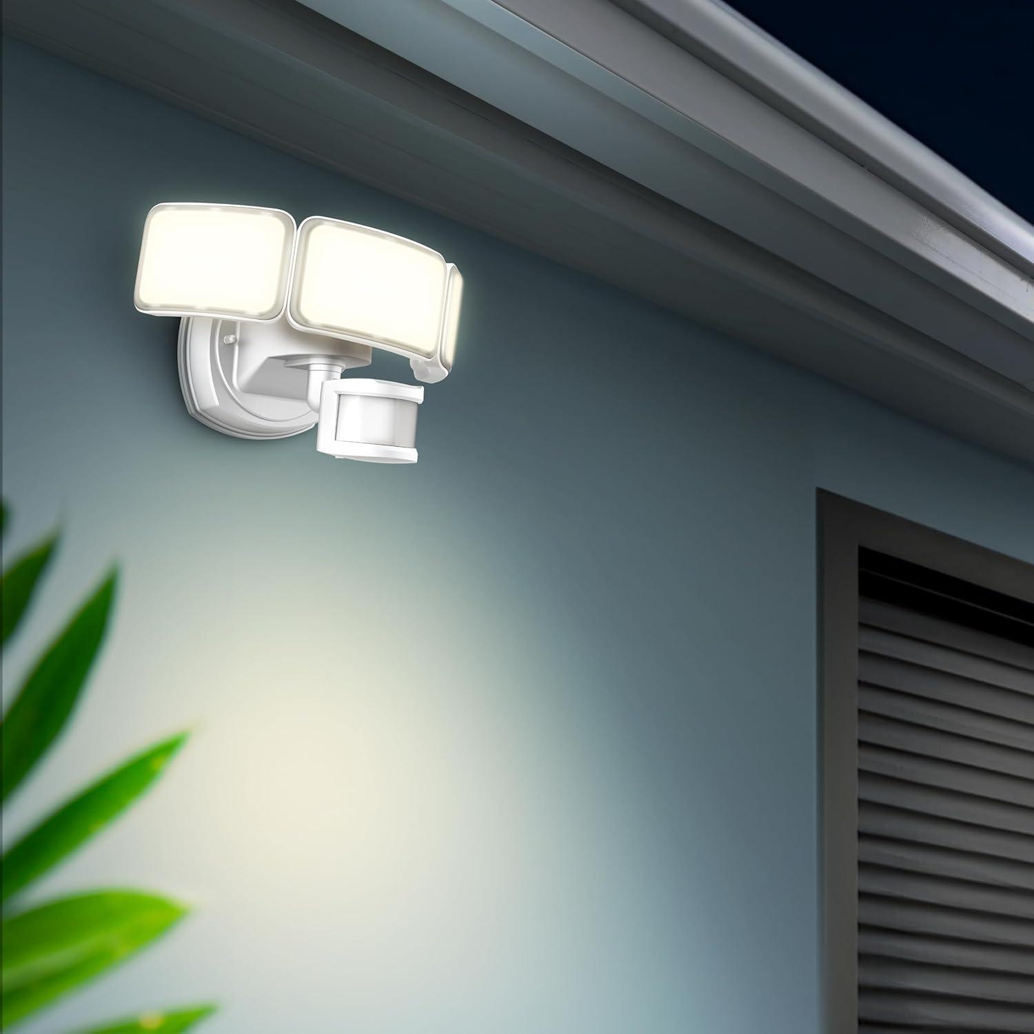 Feit Electric 3010240 Motion-Sensing Hardwired LED Security Floodlight - White