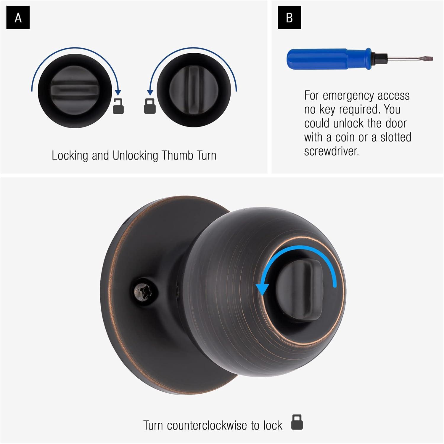 Brinks Raleigh Series Privacy Transitional Ball Knob